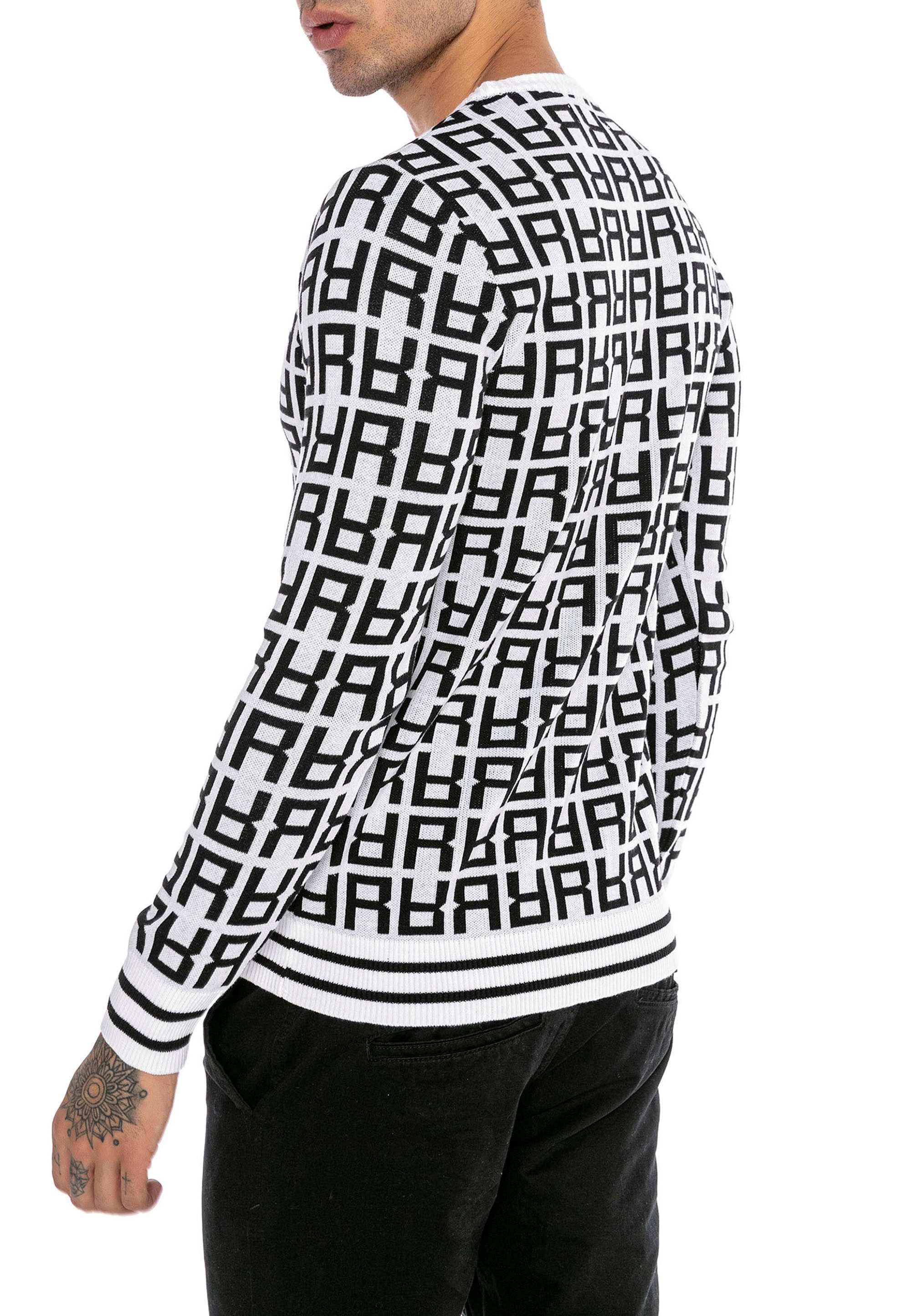 RedBridge Strickpullover mit Rundhalsausschnitt und Allover-Muster Allover- günstig online kaufen