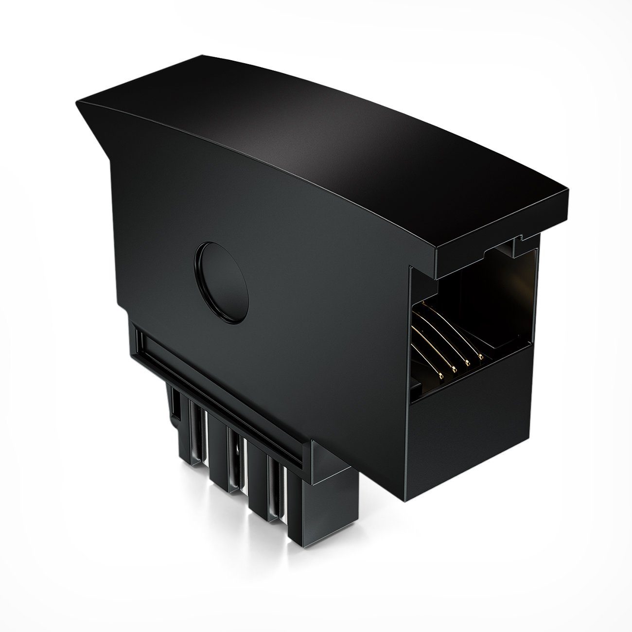deleyCON Telefon Adapter Stecker TAE-F Stecker auf RJ11 Buchse 6P4C Netzwerk-Adapter