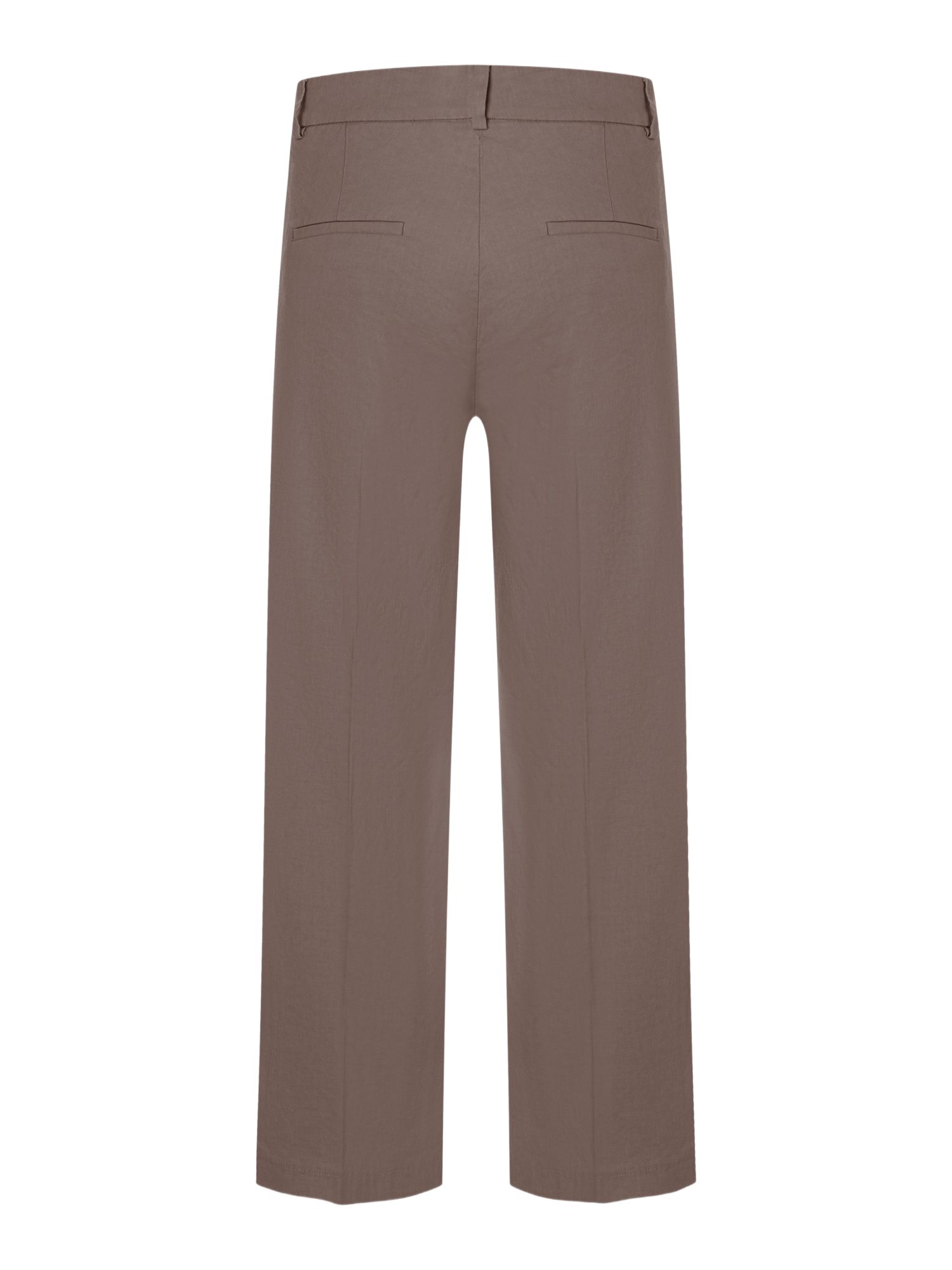 Cambio Stoffhose braun,Casual,Leinen,Unifarben,Wide Leg,Mittel
