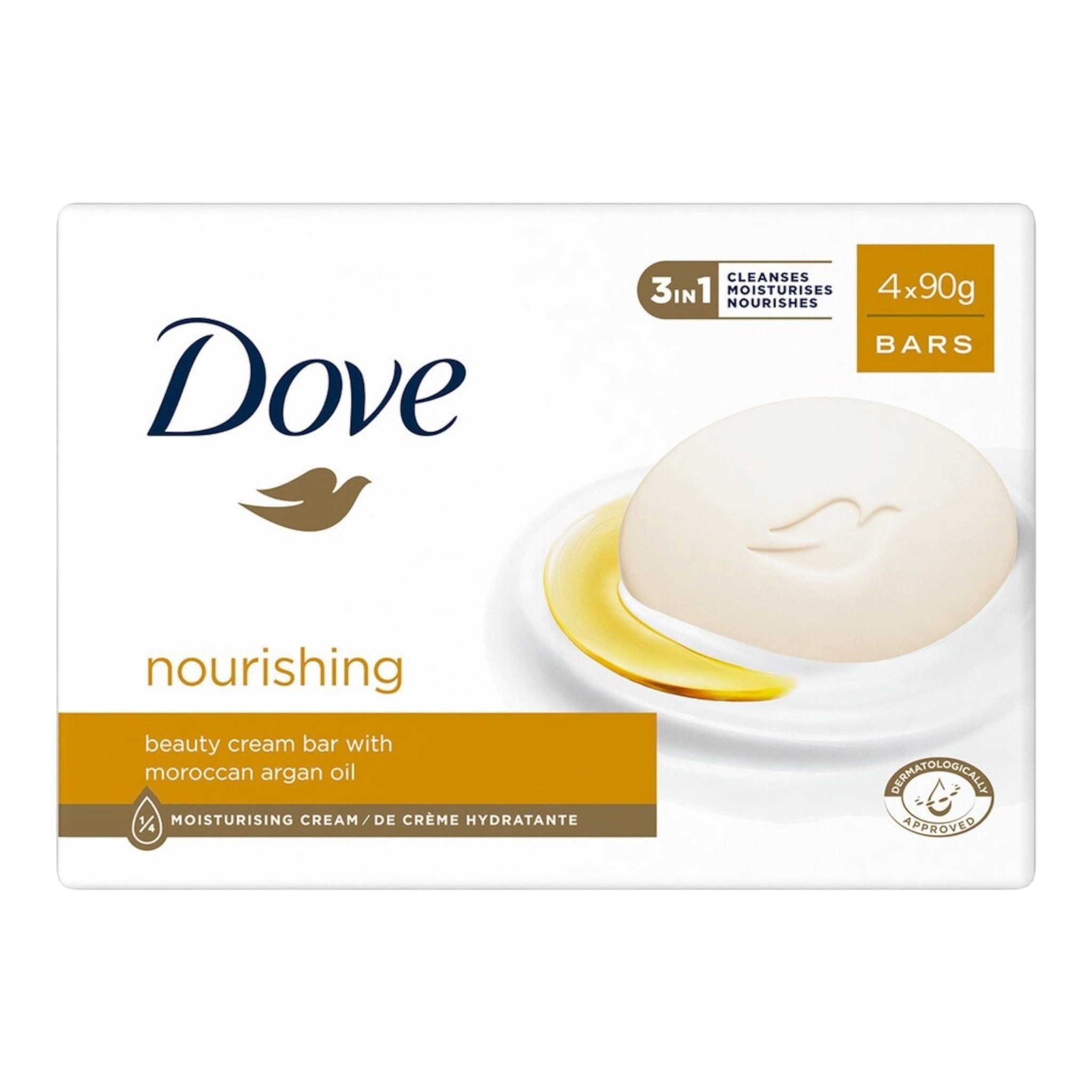 Gesichtsseife Dove Nourishing 3-in-1 Beauty Cream Bar 4x90g