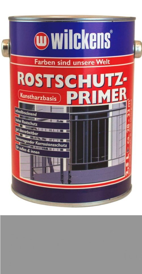 Wilckens Farben Rostblocker 2,5 Liter Rostschutzprimer Grau Spezialgrundierung