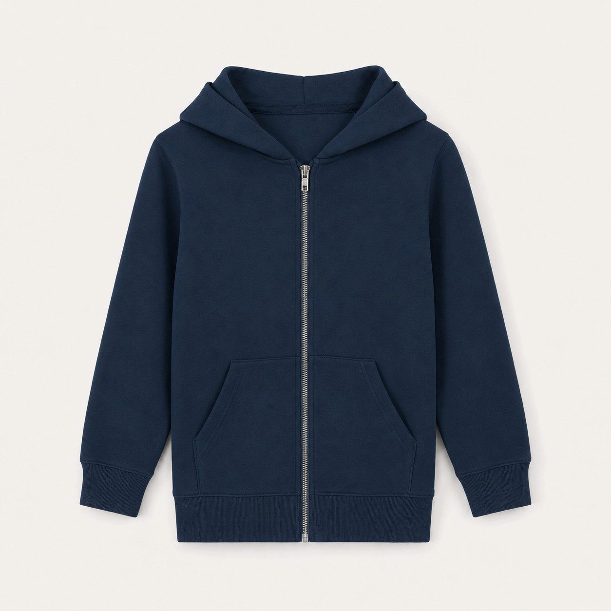 Sitztgut Kapuzensweatjacke Kinder Zip-Hoodie aus Bio-Baumwolle (1-tlg) Doppellagige Kapuze, Metallreißverschluss und Kängurutaschen