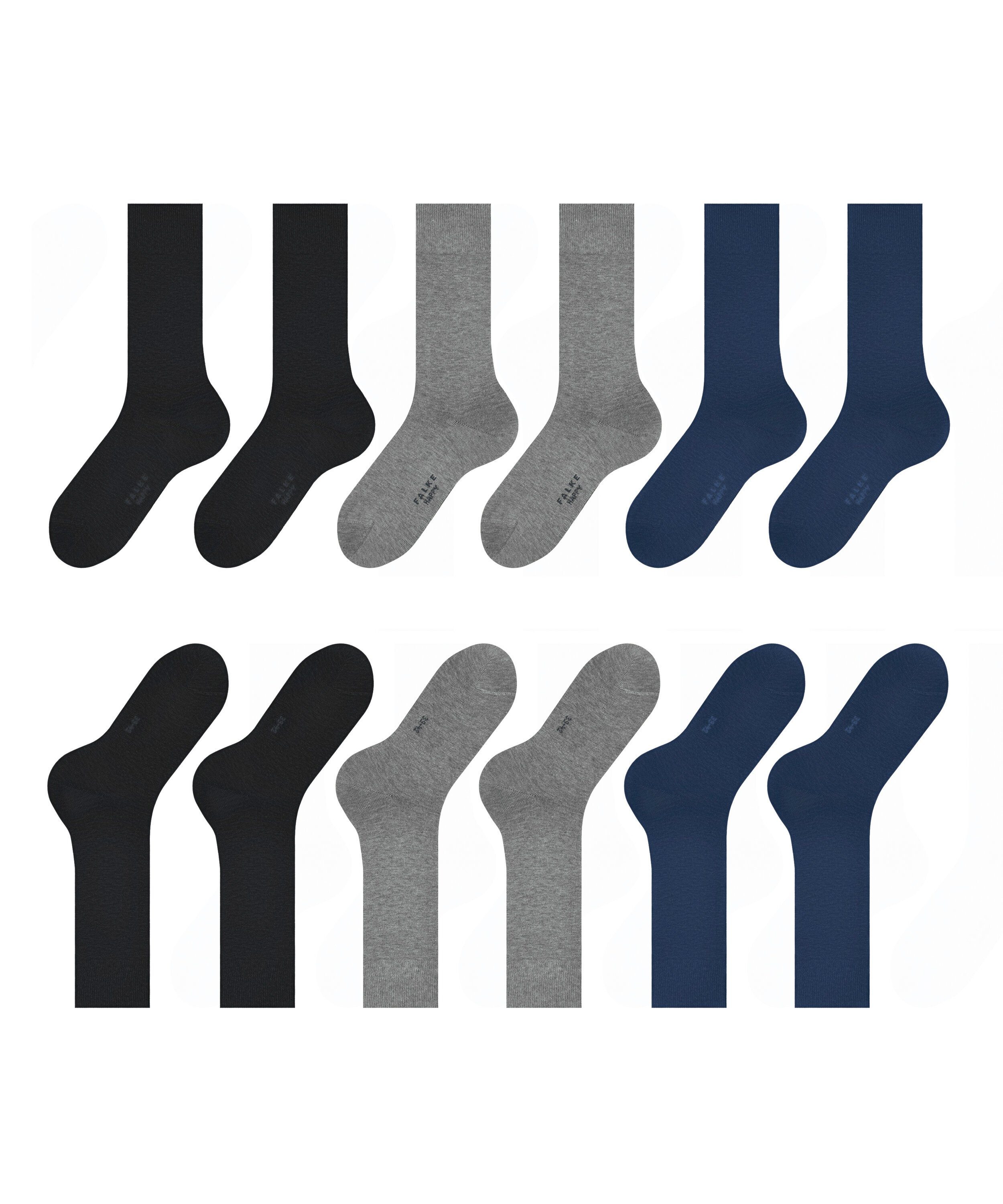 FALKE Socken FALKE Happy 6-Pack Herren (6-Paar) Set aus 6 Paar Baumwollstrümpfen – Bild 5 von 5