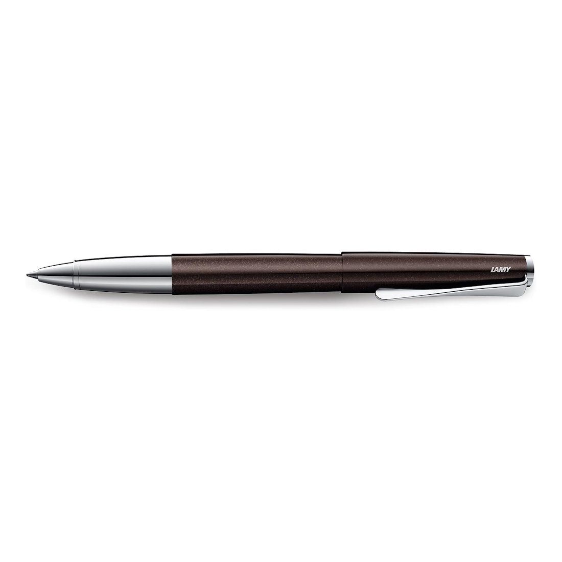 LAMY Tintenroller studio 369 - Rollpen in hochwertigem Palladium-Finish, Dunkelbraun
