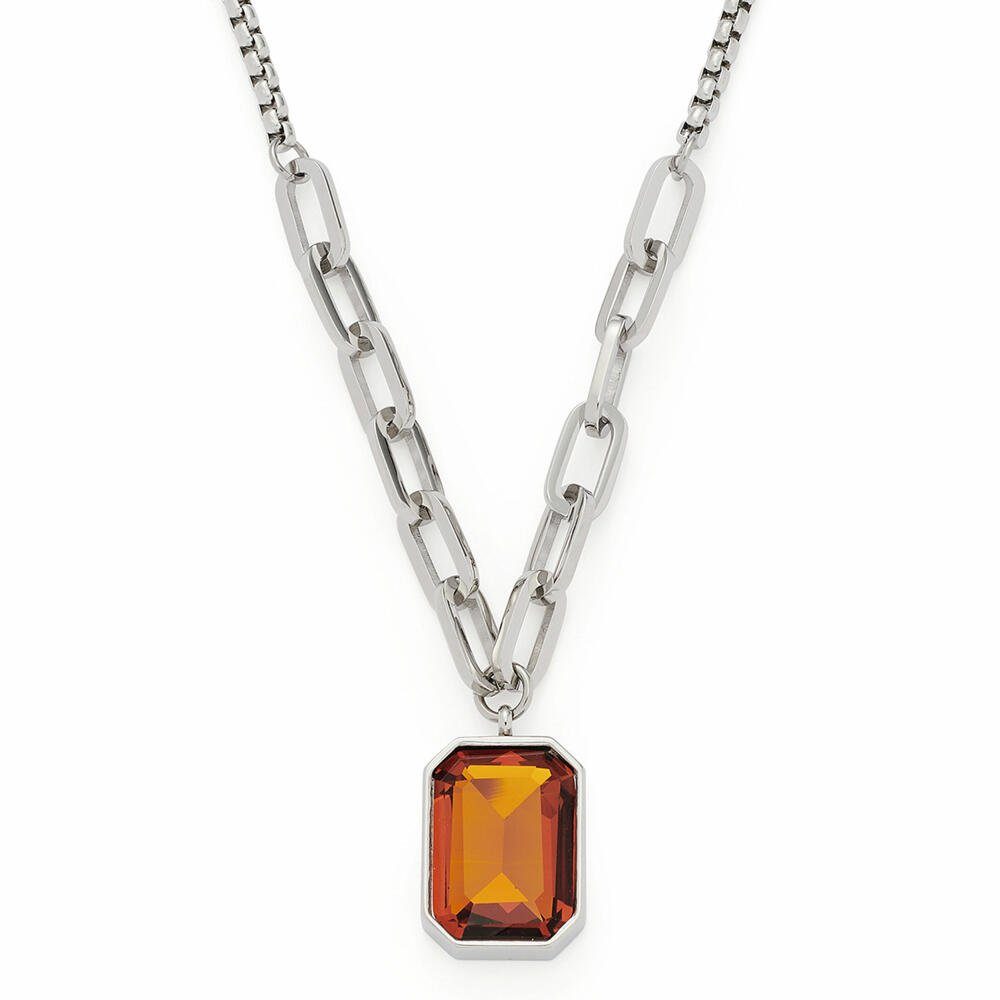 LEONARDO Edelstahlkette Candela braun|be...