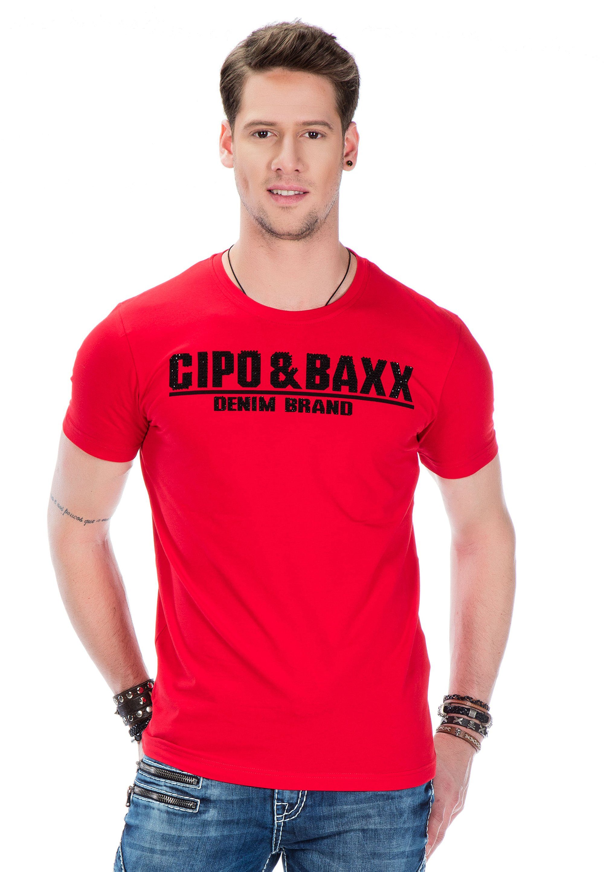 Cipo Frontprint T-Shirt Baxx & coolem mit