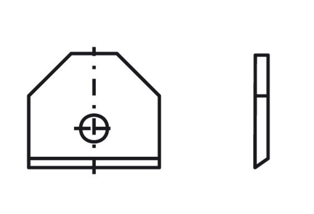 R=2,6 Wendeplattenfräser 4 9 16x17,5x2,0mm Tigra e=5mm Stück d=3,0mm Blankett T04F