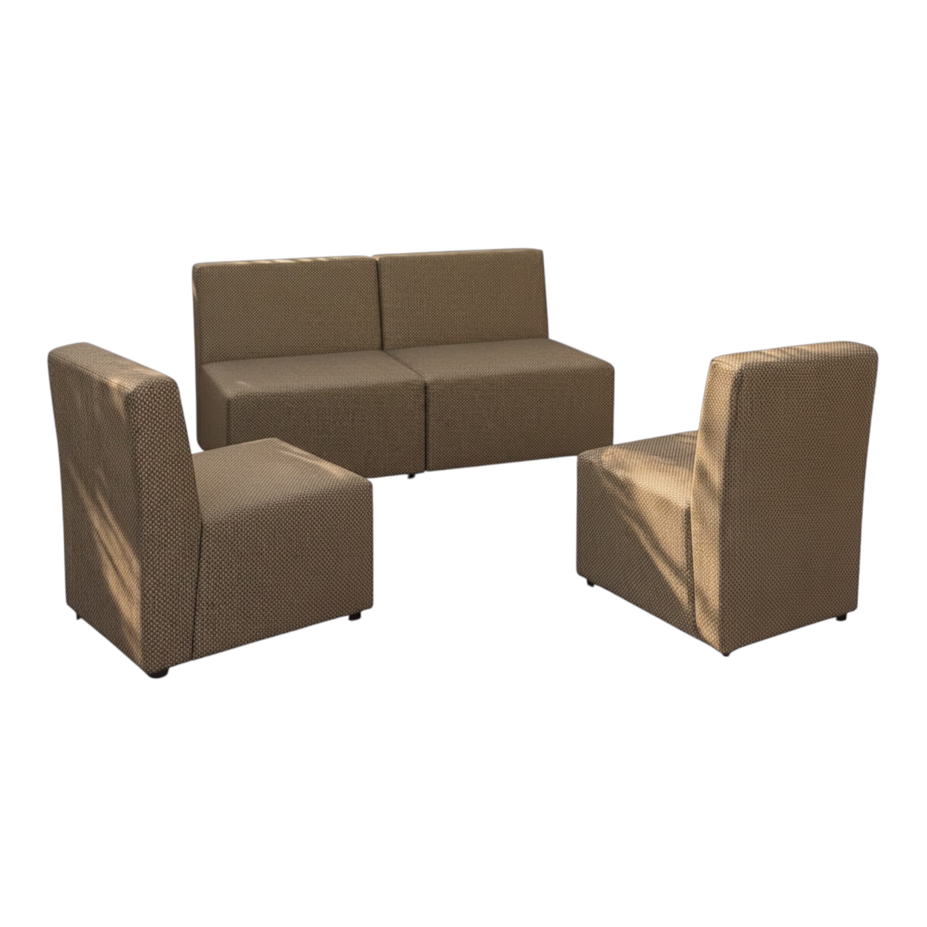 A&J MöbelLand GmbH Gartenlounge-Set Outdoor Lounge Set GOLD – Sofa und zwei Sessel, (Outdoor Lounge Set für Garten und Terrasse, 3-teiliges modernes Garten Lounge Set), Modernes Outdoor-Set mit hohem Komfort und wetterfestem Bezug