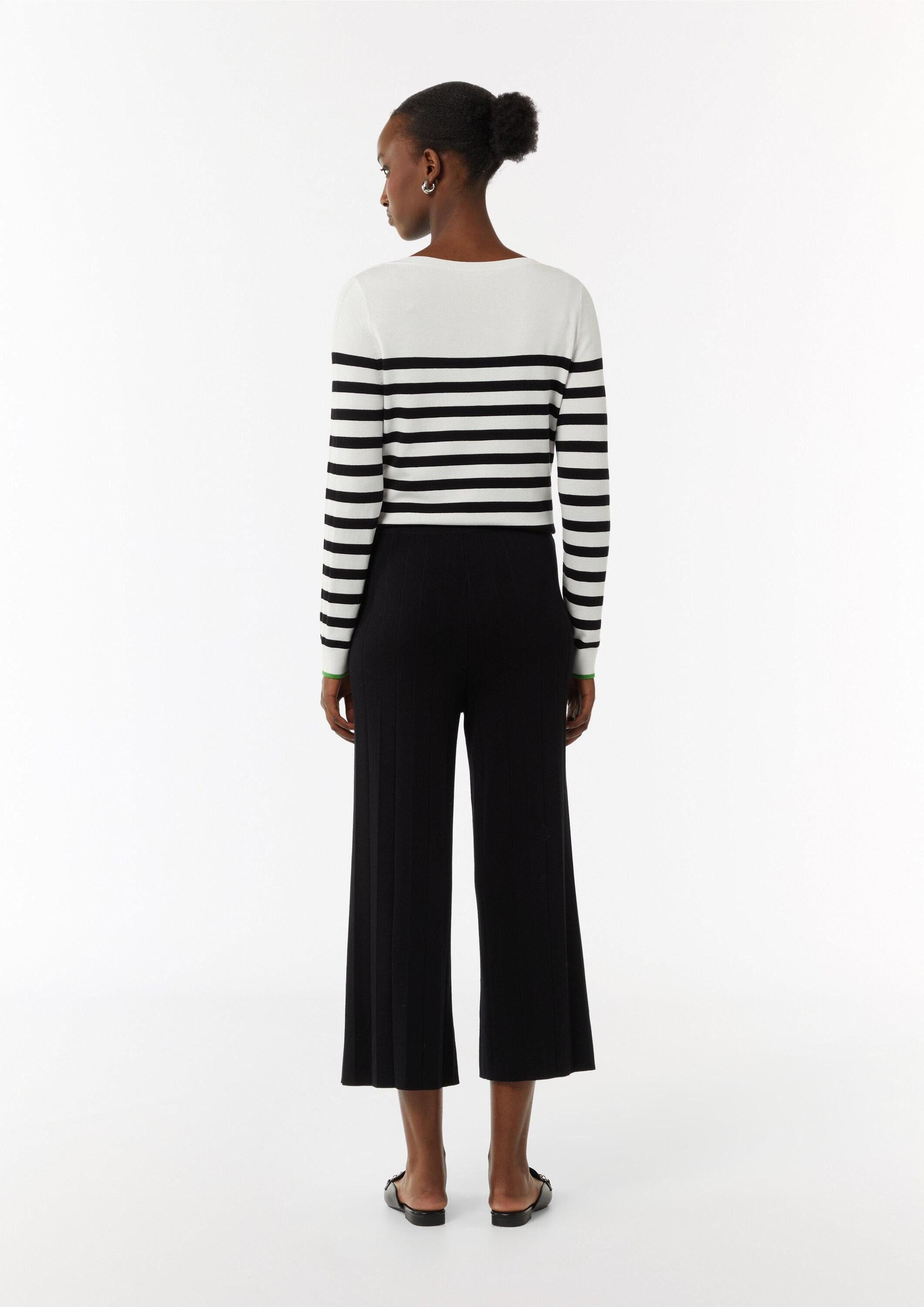 comma Culotte Hose Culotte mit Rippstruktur