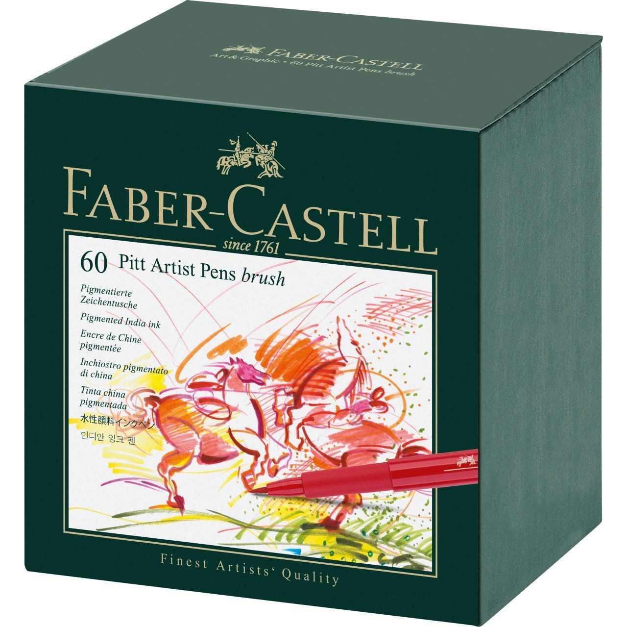 Faber-Castell Чернила для рисования Pitt Artist Pen Brush 60er Atelierbox, Pinselstifte Set
