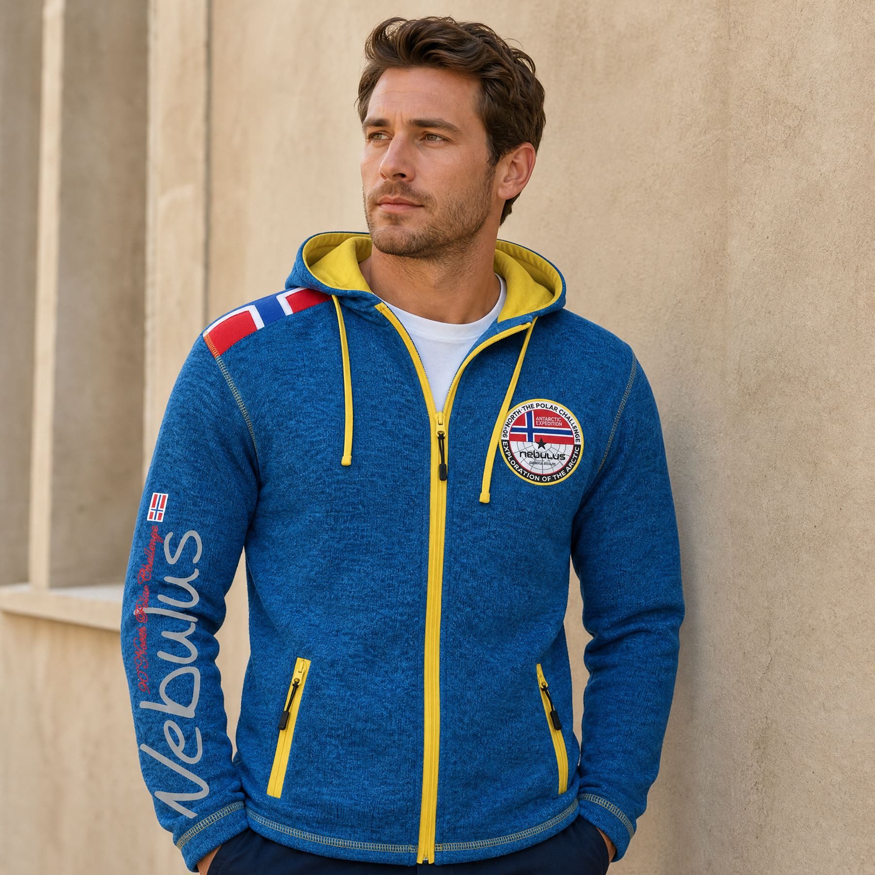 Nebulus Fleecejacke NORSKA, P5140 - Herren, malibu-gelb, S