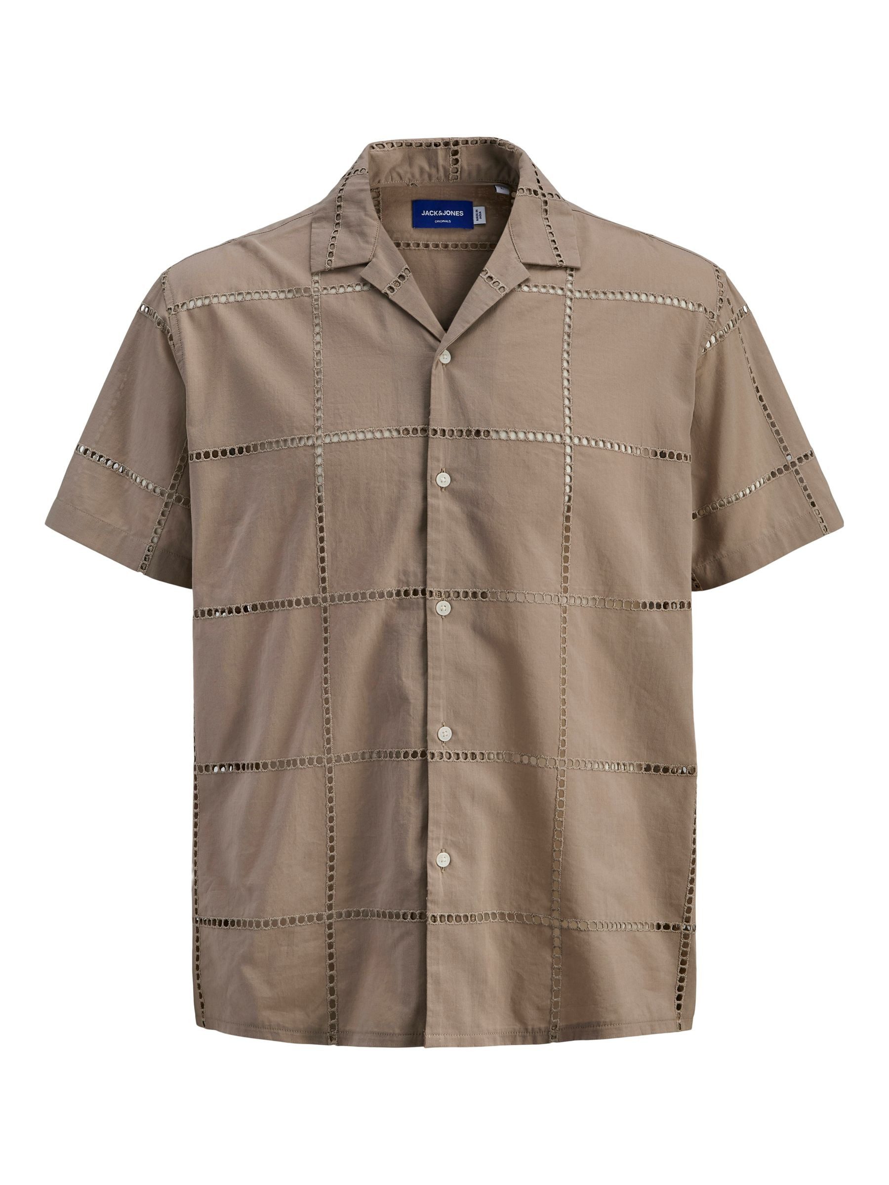 Jack & Jones Kurzarmhemd Modisches kurzärmeliges Design mit Lochmuster JORS günstig online kaufen