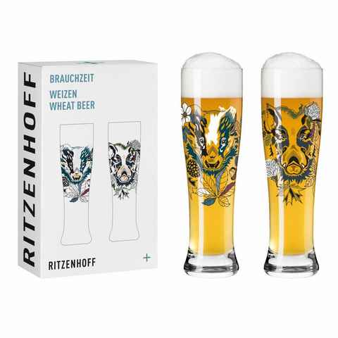 Ritzenhoff Bierglas Brauchzeit Weizen 2er-Set 004, Glas
