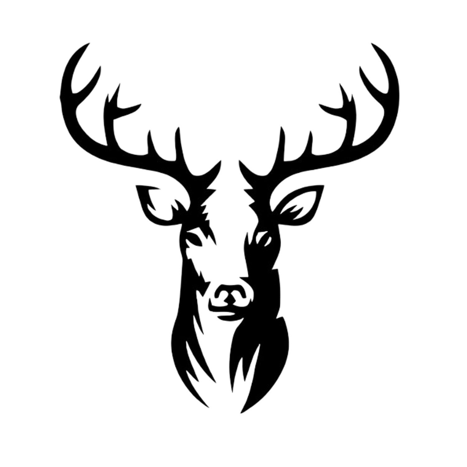 EYOKA Hängedekoration Durchbrochenes 3D Bild Ornament Hirsch Deer, Wanddekoration MDF schwarz