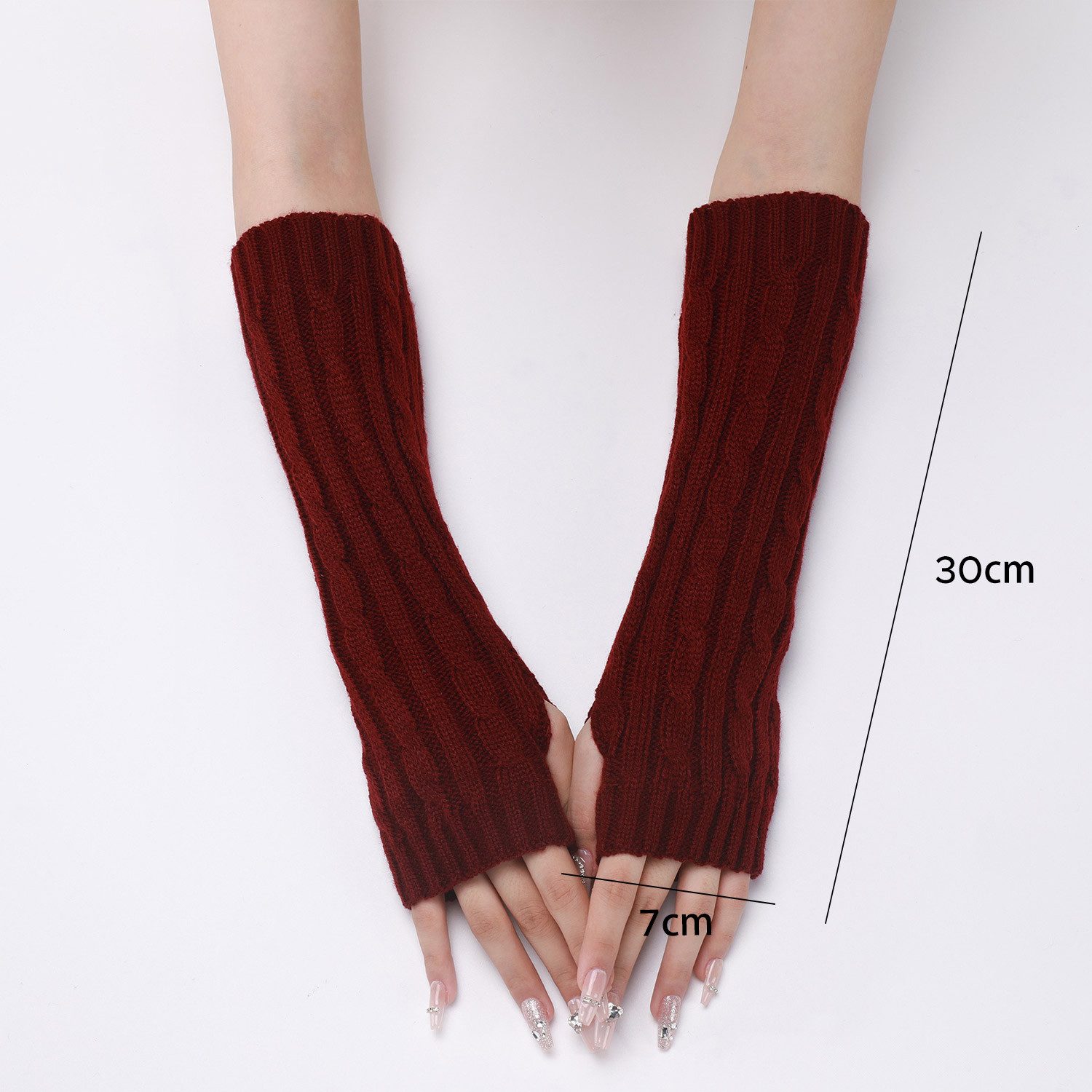 Refttenw Strickhandschuhe Damen Gestrickte Armwärmer Pulswärmer günstig online kaufen