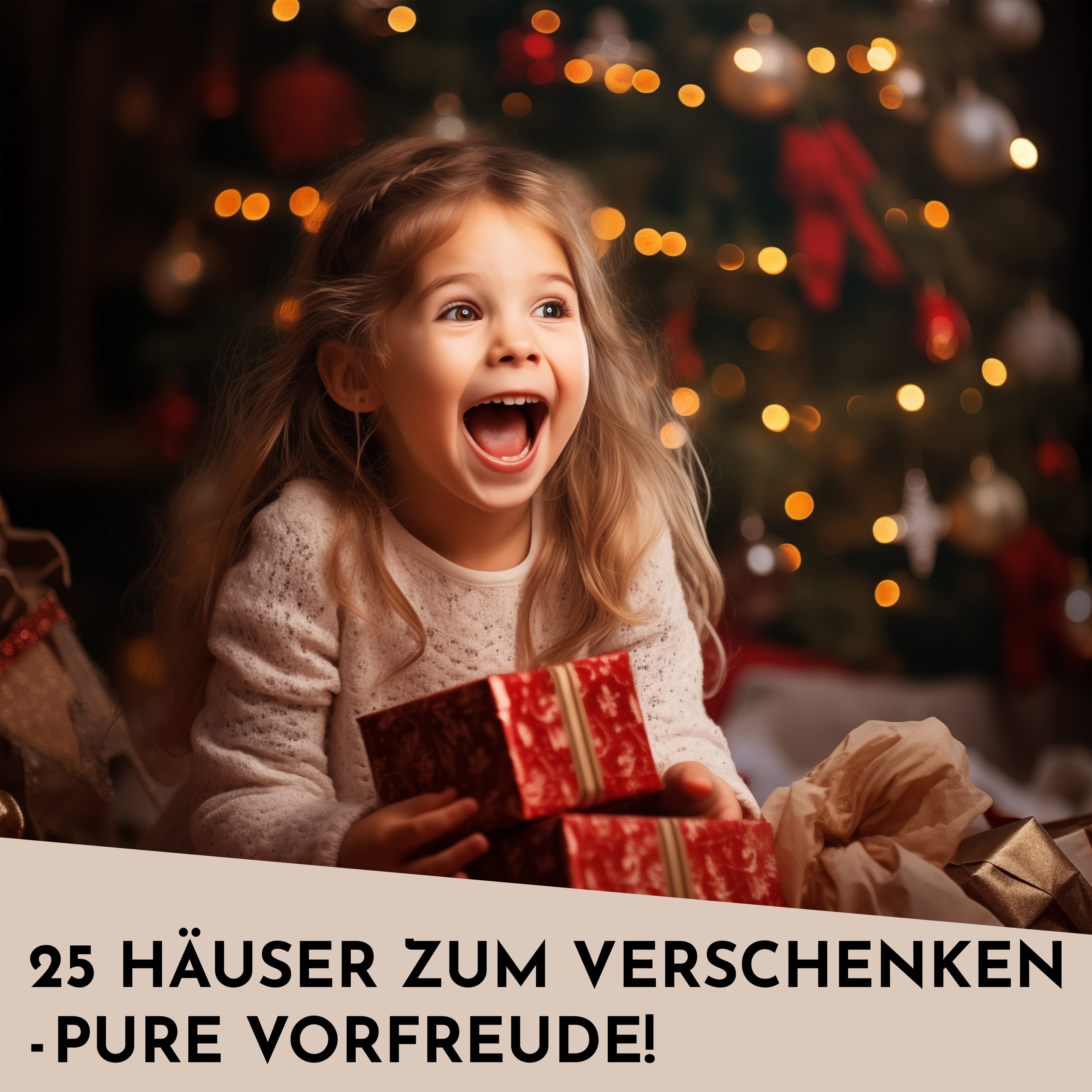 Nordstern befüllbarer Adventskalender Geschenkboxen Häuser 25er Pack, Weihnachtsschachteln für kleine Geschenke