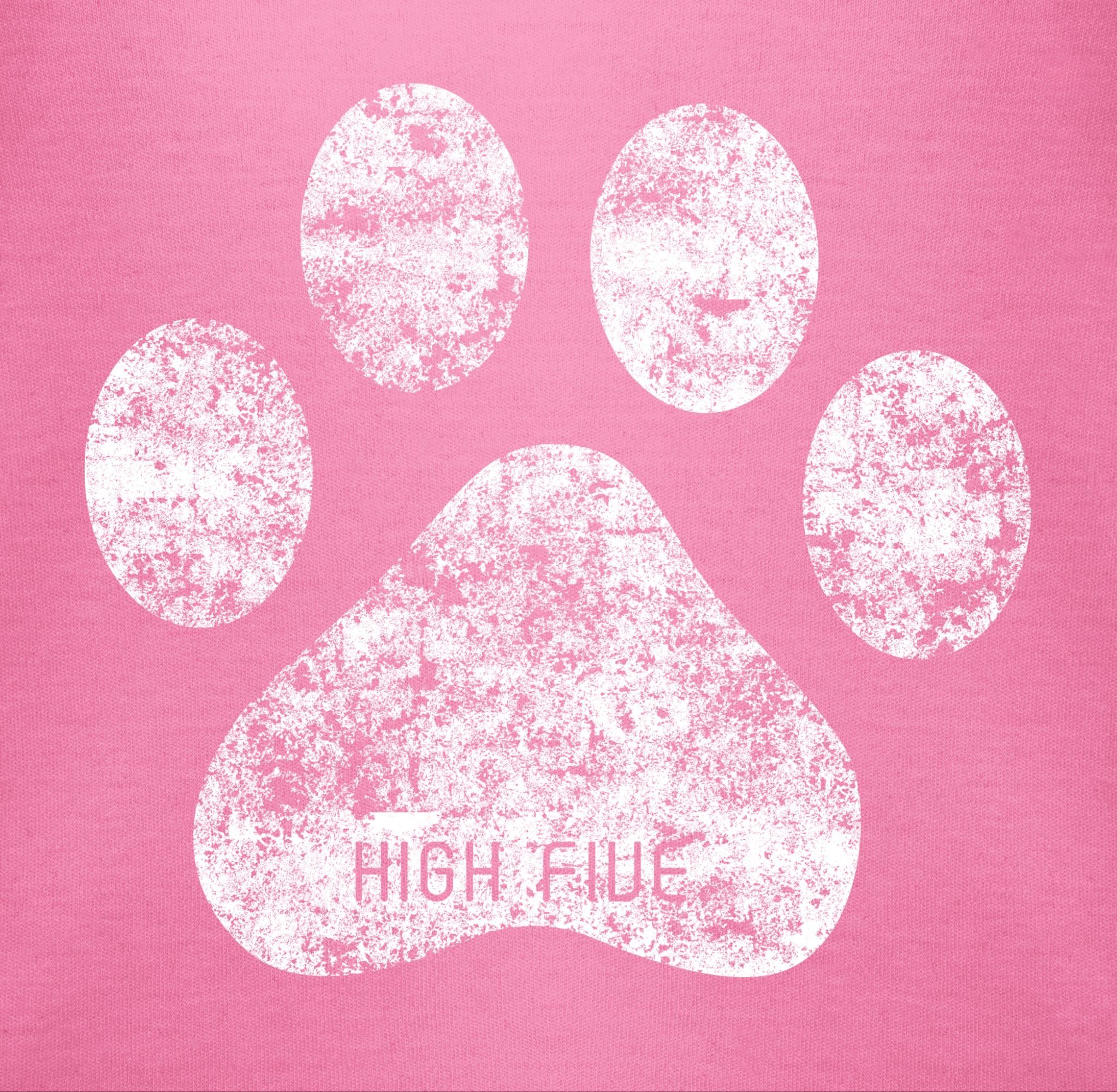 Shirtracer 1 Pink Hunde Pfote Baby Five Shirtbody High Tiermotiv Print Animal