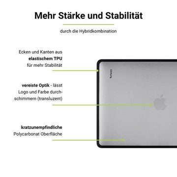 Artwizz Laptop-Hülle IcedClip, Transluzenter Bumper Rundumschutz mit schwarzem TPU Rahmen 13 Zoll, MacBook Air 13" (2022/2024 M2/M3)