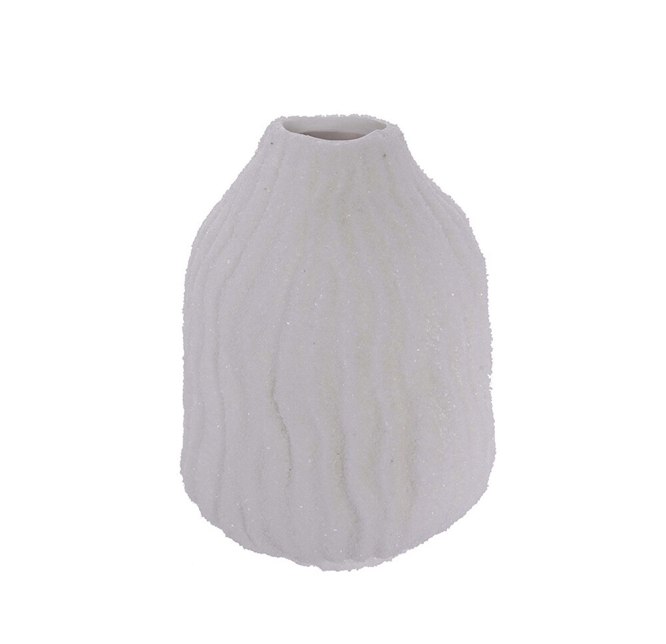 Schäfer Elektronik Dekovase Sabbia Keramikvase 17 x 12 cm - feine Sandoptik im organischen Design (1 St)