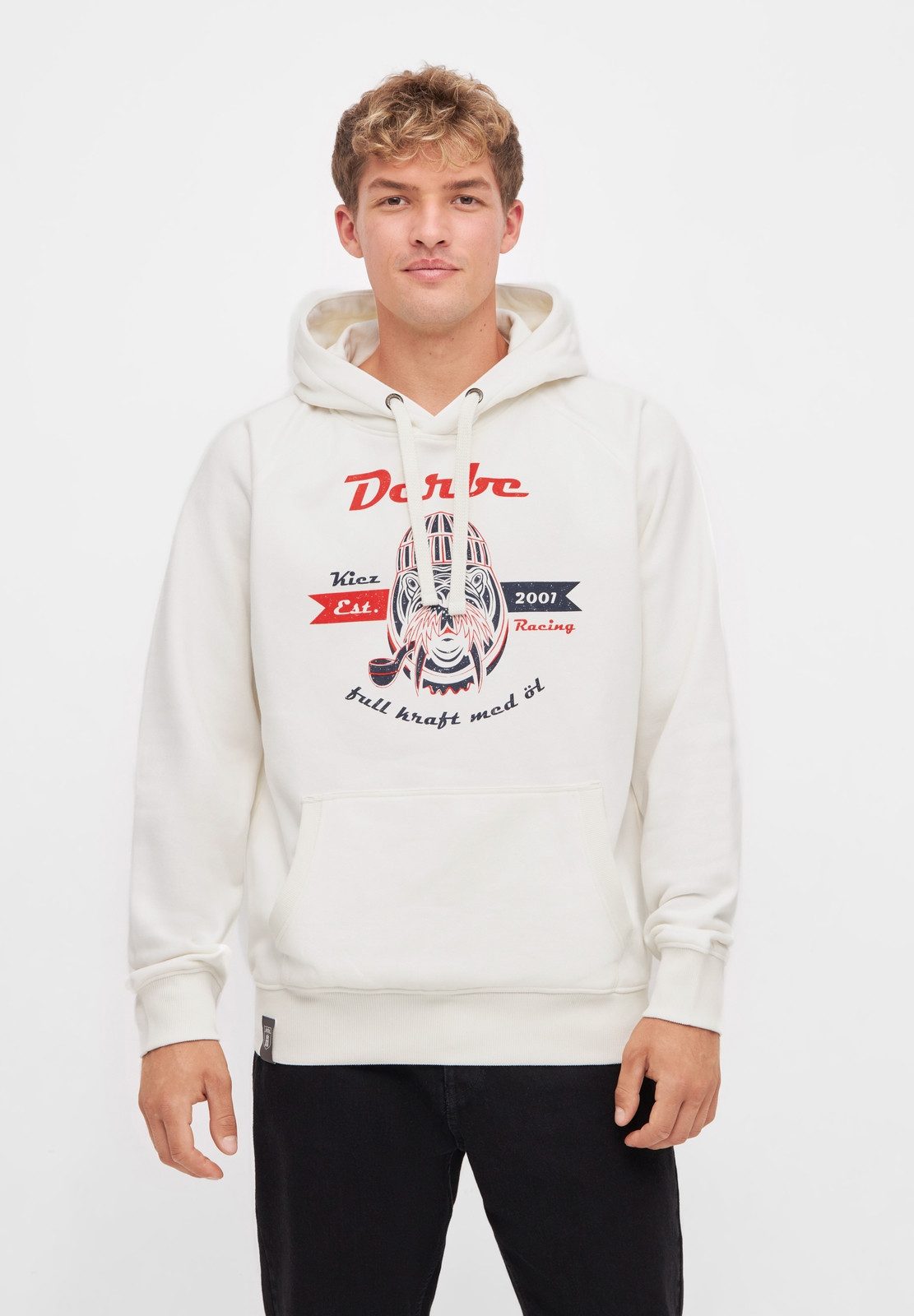 Derbe Hoodie Hoodie Kiez Racing mit großem Print
