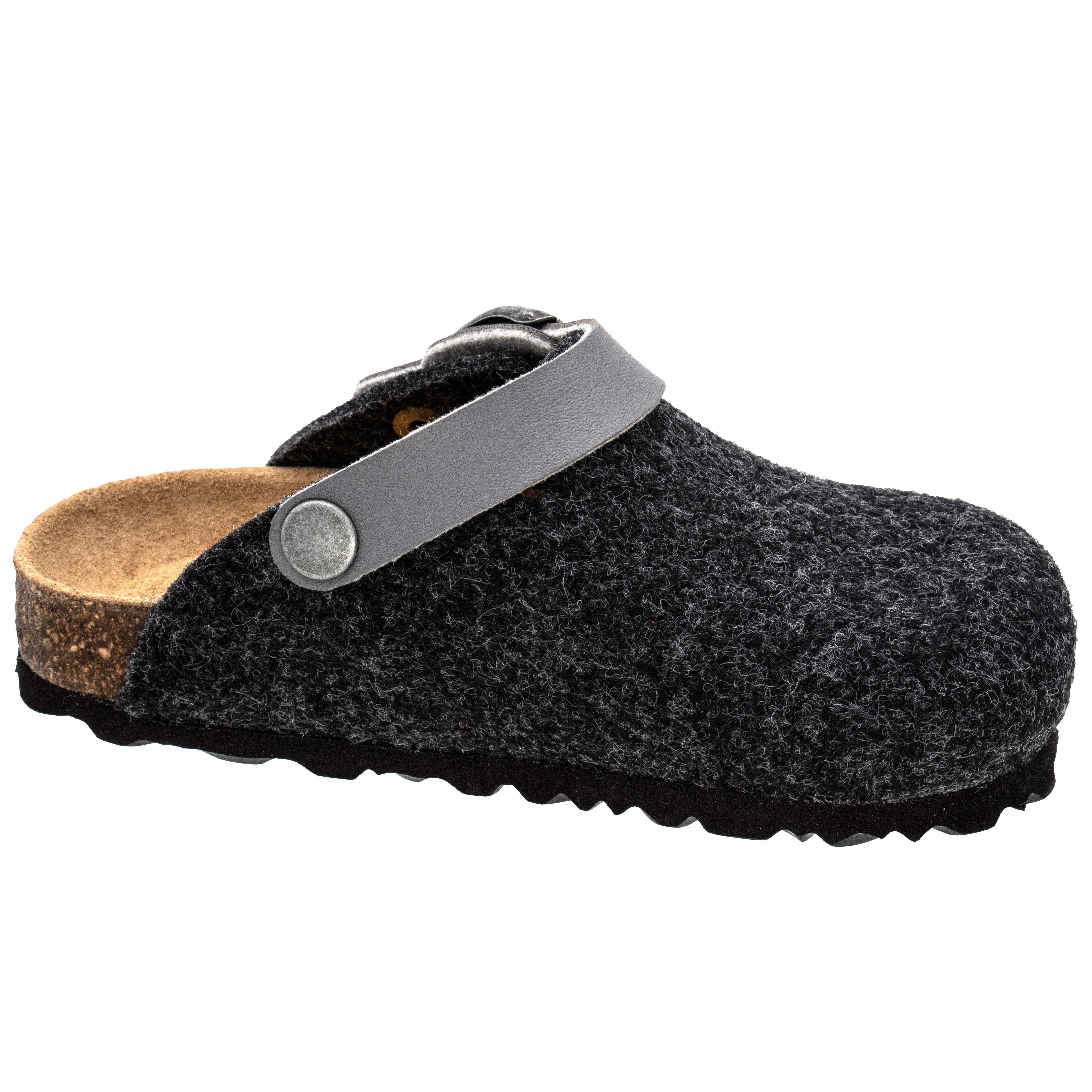Fischer-Markenschuh Shetland Pantoffel aus Filzloden, mit gepolstertem Lederfußbett