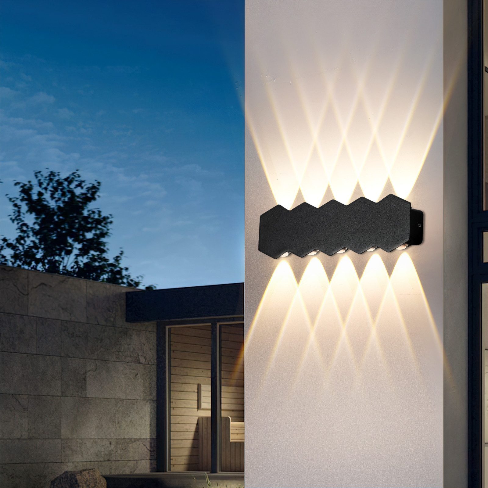 BlingBin LED Außen-Wandleuchte Aluminium Wandlampe Up günstig online kaufen
