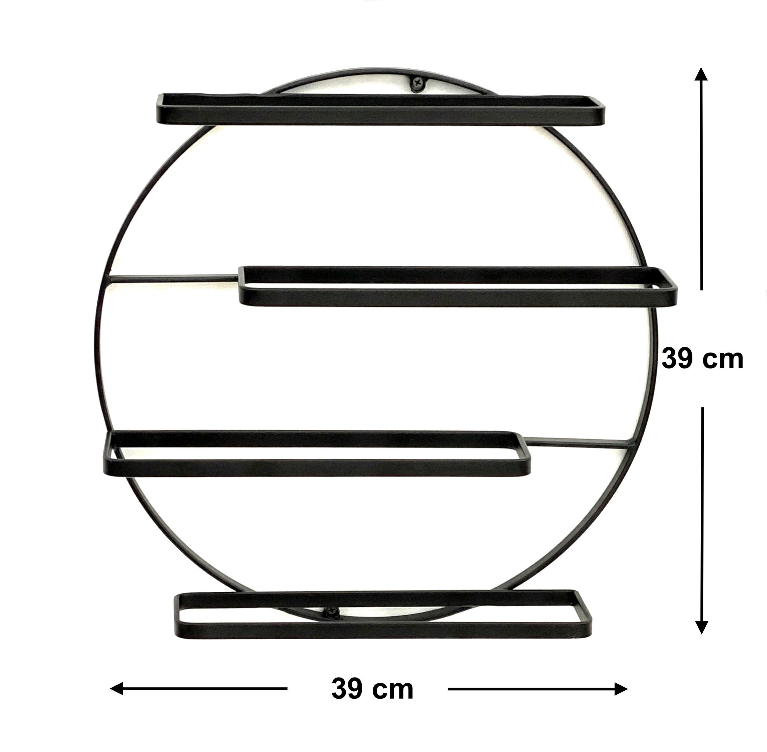 DanDiBo Weinregal Metall Wand Schwarz Andante Rund Flaschenregal Flaschenha günstig online kaufen