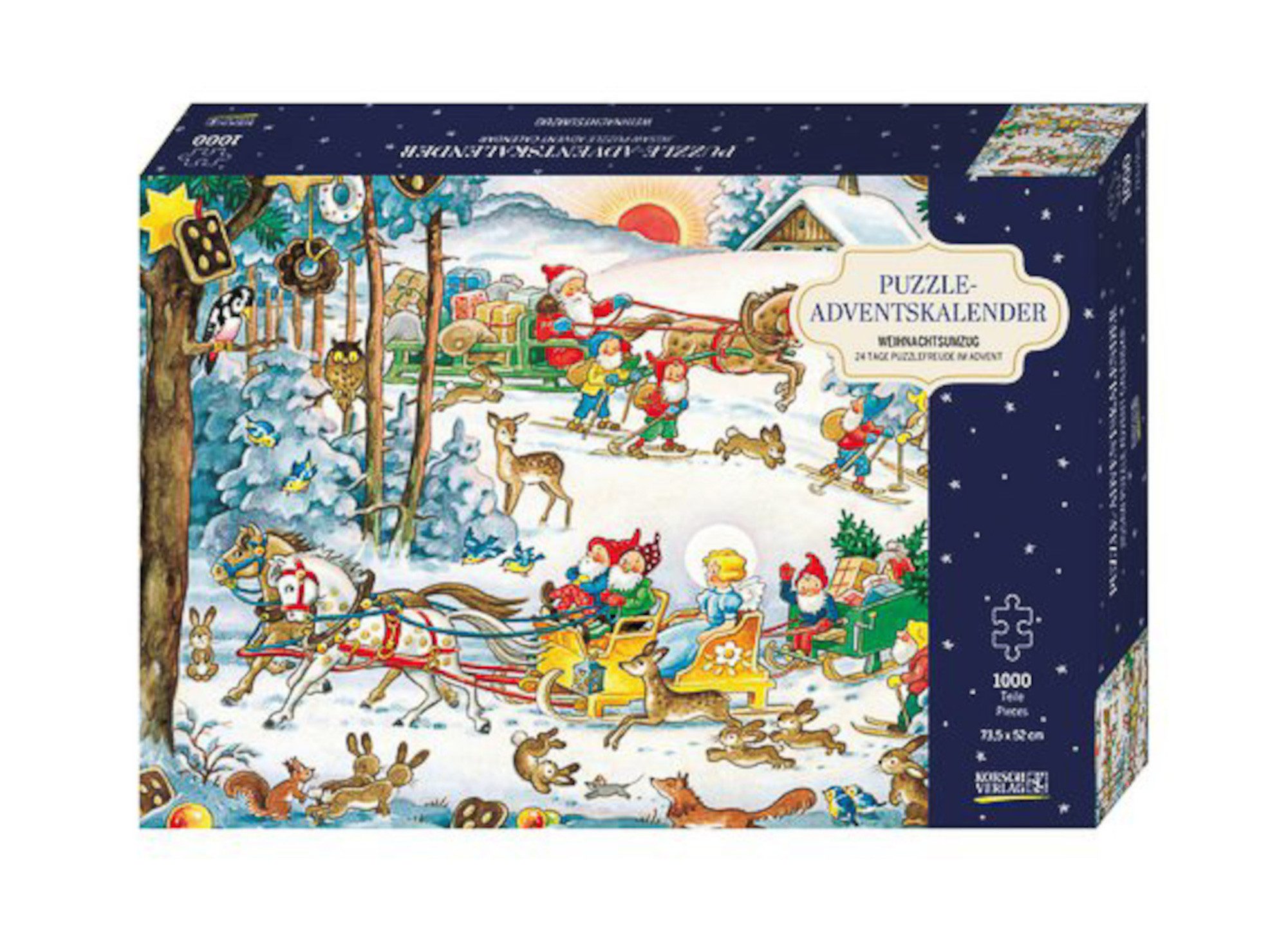 Korsch Verlag Adventskalender Korsch Puzzle-Adventskalender »Weihnachtsumzug« (1000-tlg), 23 kleine Schachteln mit je 40 Teilen, 1 Schachtel mit 80 Teilen