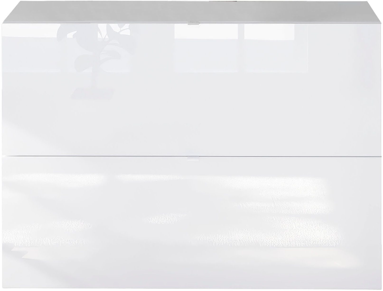 INOSIGN Schuhschrank SMILE Breite 104 cm, 2 Klappen, komplett Weiß Hochglan günstig online kaufen