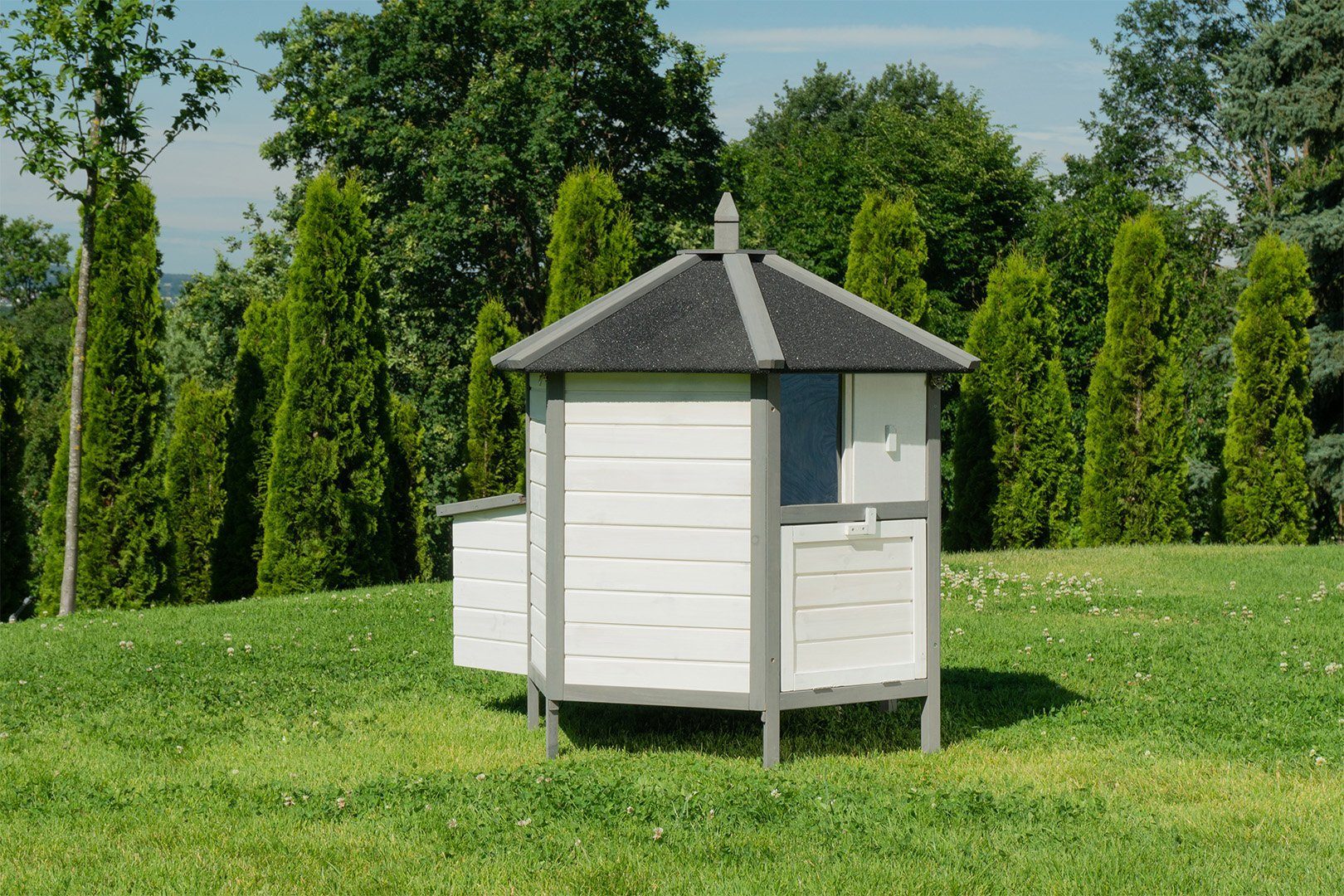 My Animal Hühnerstall Hühnerhaus MH-29 für 3-4 Hühner - Wetterbeständig - Nistkasten, Hühner Käfig Gehege Volier Geflügelstall - separate Eiablage