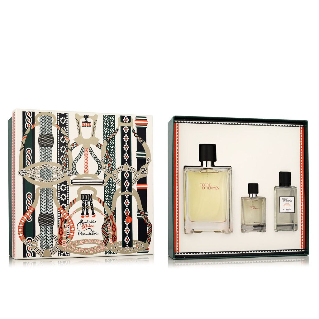 HERMÈS Pflege-Geschenkset Hermès Terre d'Hermès Eau de Toilette Geschenkset 100 ml, 3-tlg., Elegantes Herren-Geschenkset mit Eau de Toilette und After Shave