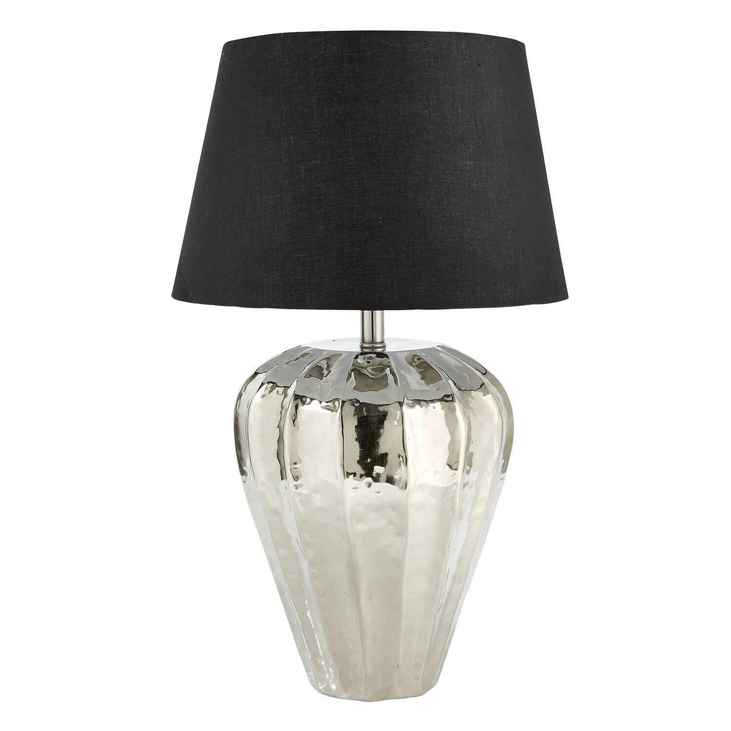 Mirabeau Tischleuchte Tischlampe Zephyrton silber/schwarz günstig online kaufen