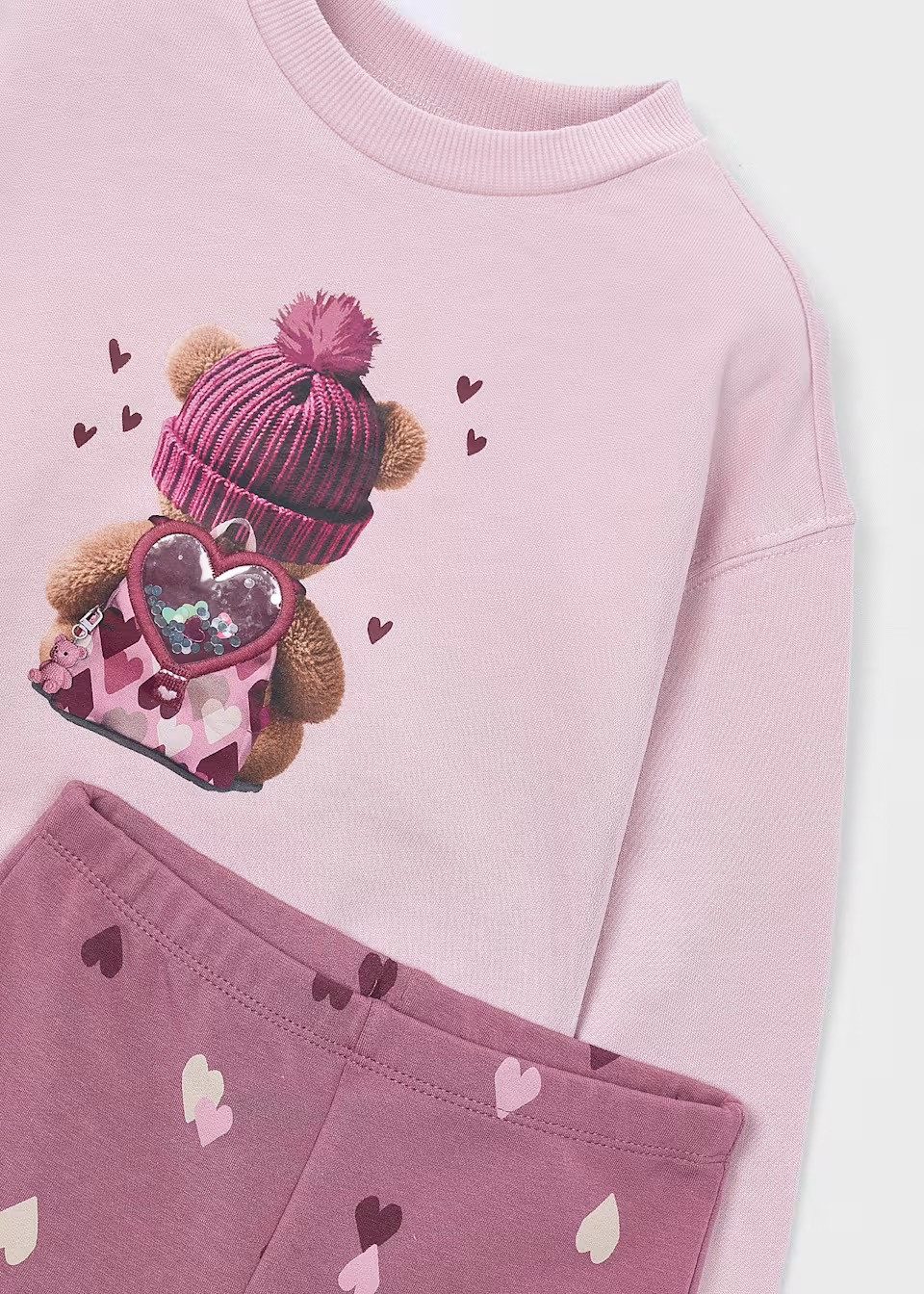 Mayoral Shirt & Leggings Set aus Sweatshirt & Fleece-Leggings für Mädchen (473882)
