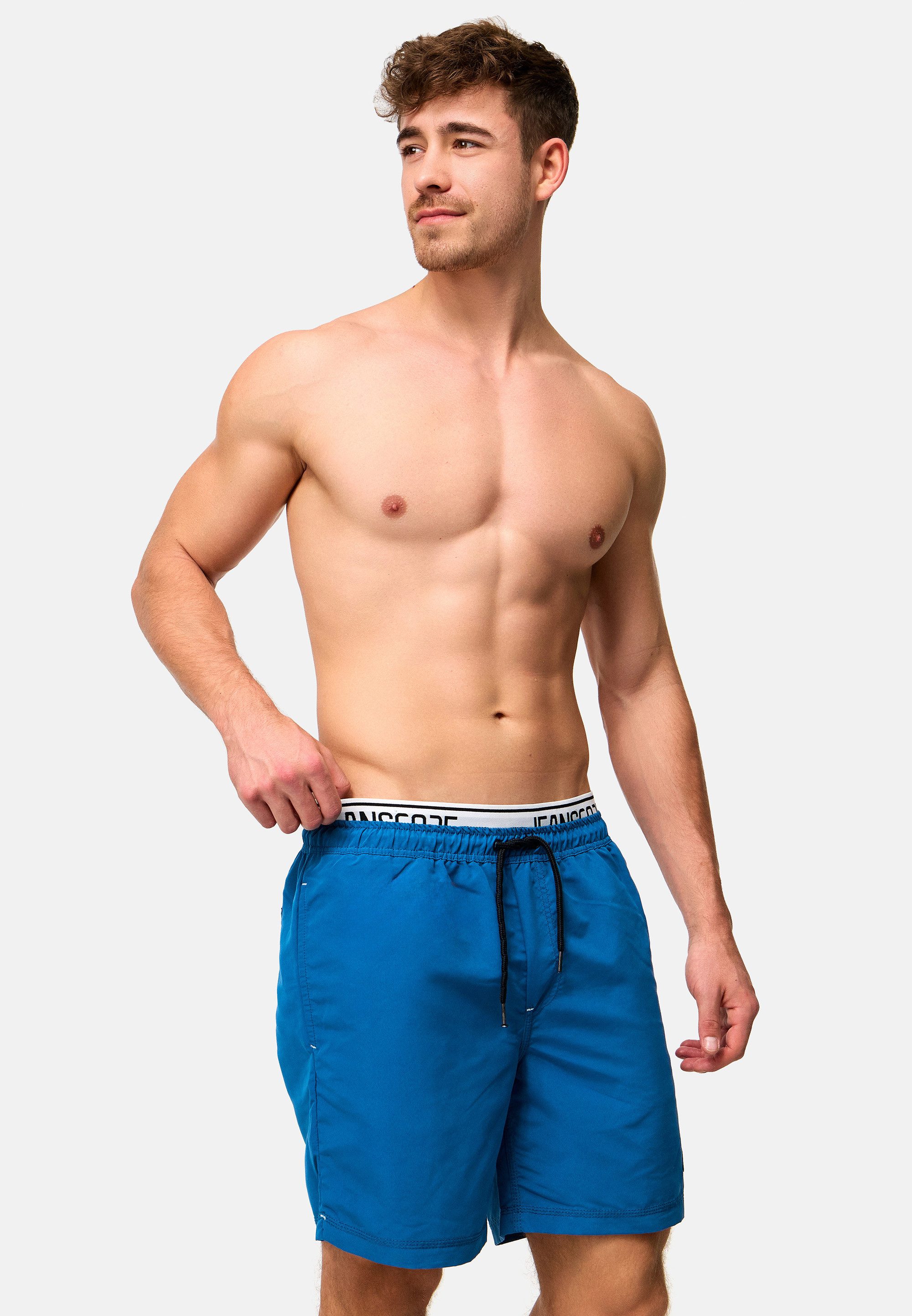 Indicode Badeshorts Herren Solomon Schwimmshorts mit elastischem Bund und Kordelzug