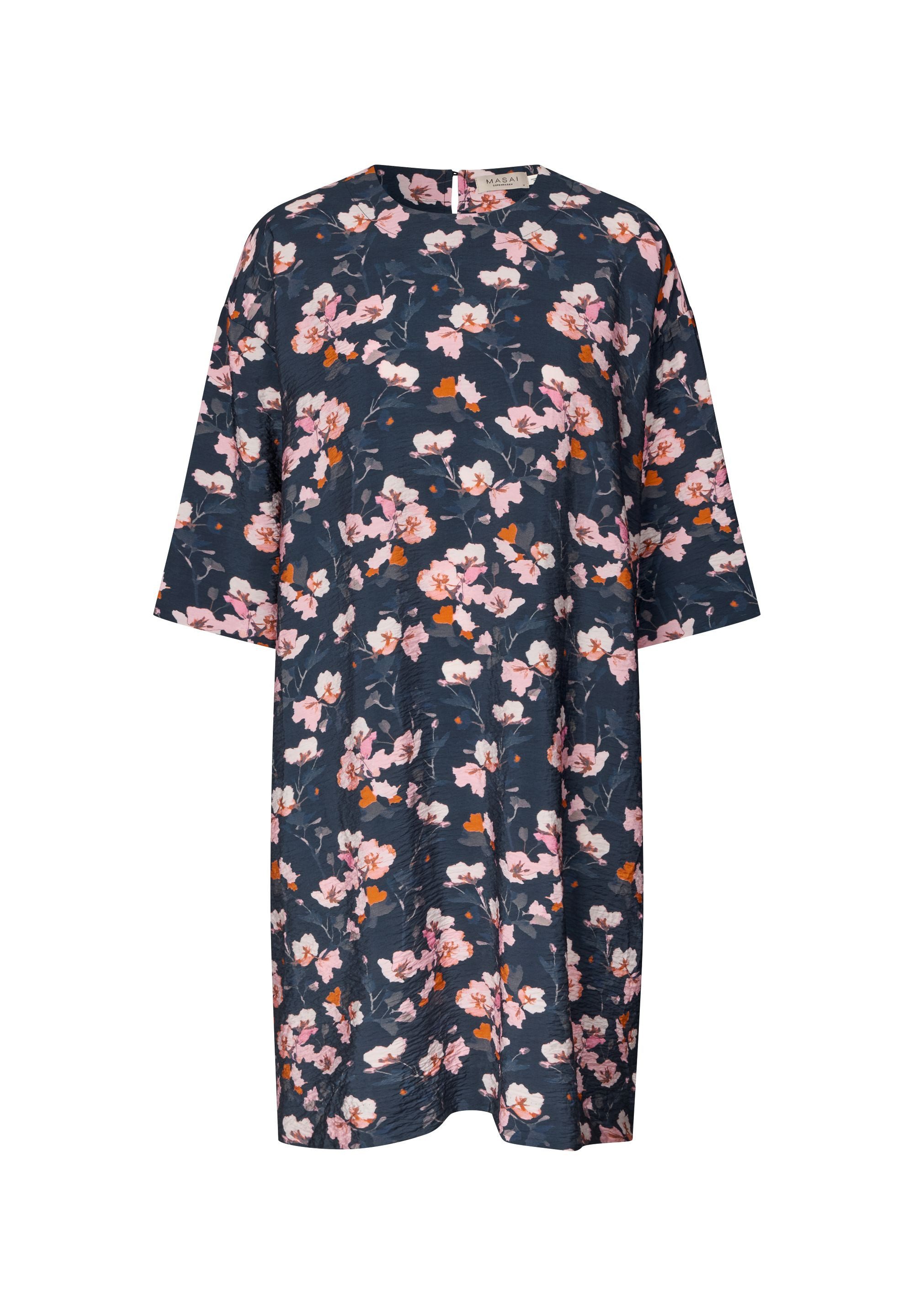 Masai Blusenkleid MaNaslana Blumenprint, Dreiviertelärmeln