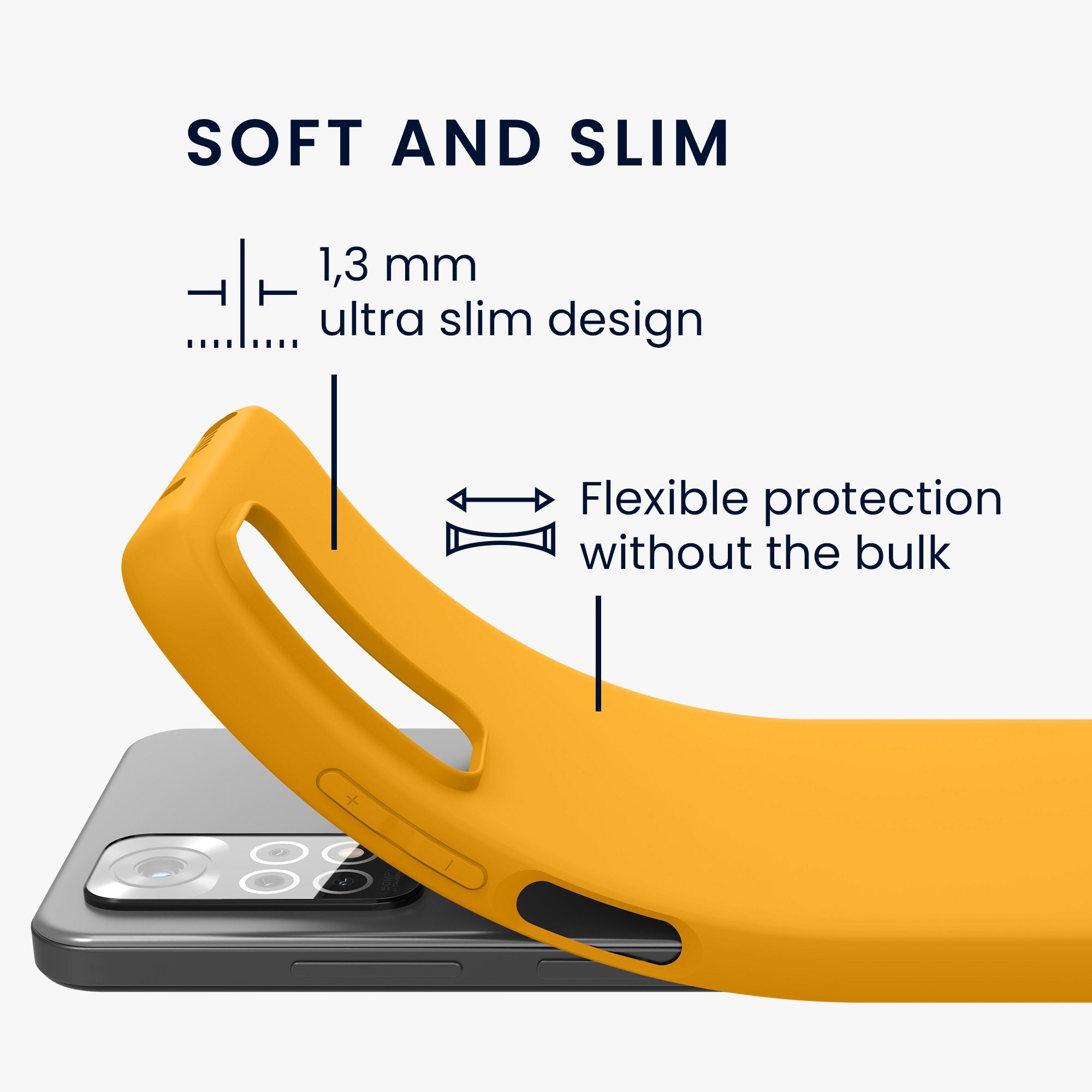 kwmobile Handyhülle Hülle für Xiaomi Redmi Note 11 / Note 11S, Hülle Silikon - Soft Handyhülle - Handy Case Cover