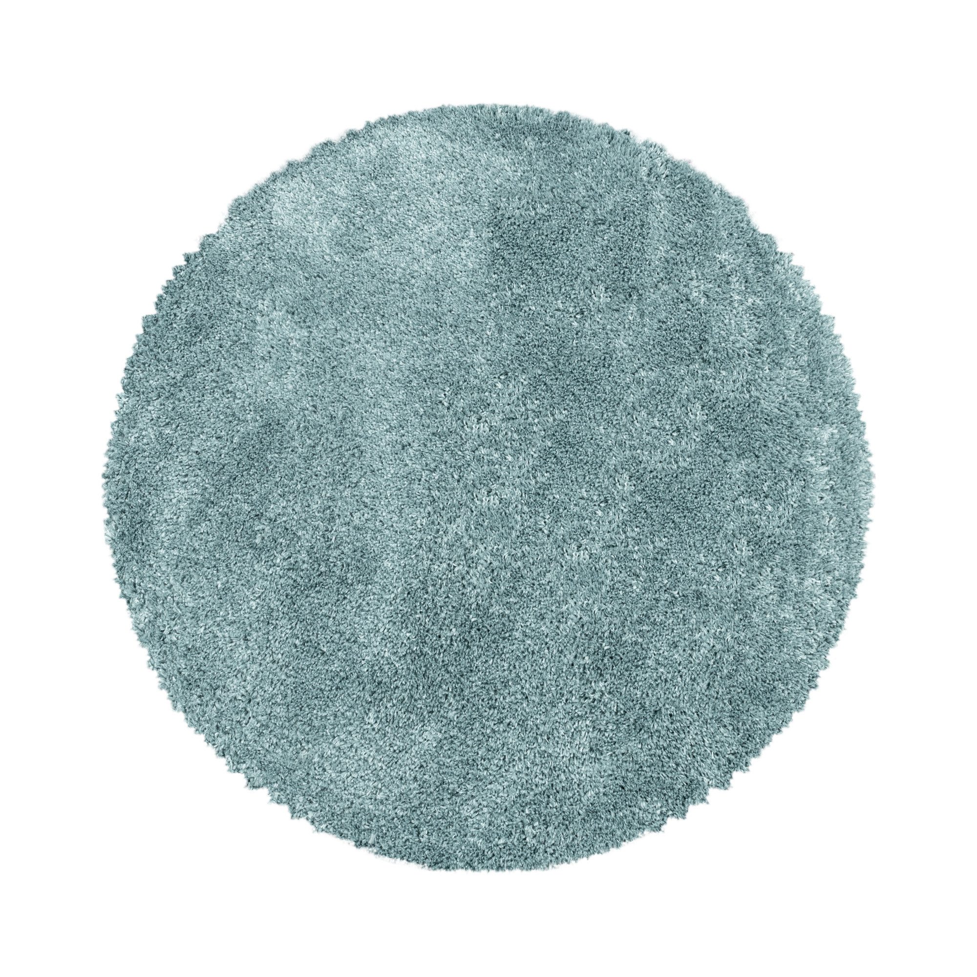 Hochflor-Teppich Unicolor - Einfarbig, Carpettex, Rund, Höhe: 30 mm, Teppich Wohnzimmer Einfarbig Shaggy verschidene farben und größen