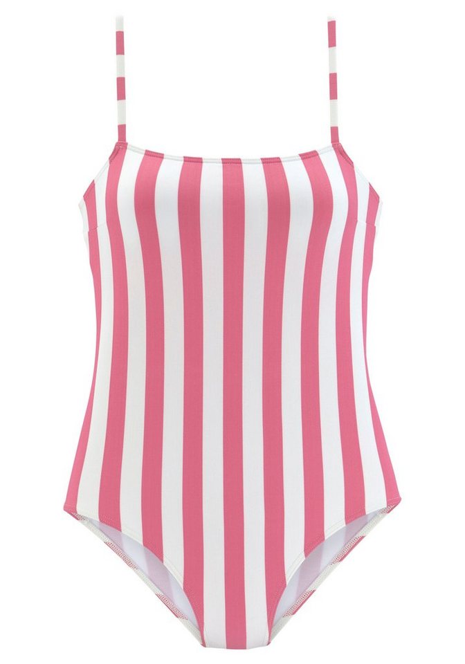 Venice Beach Badeanzug, mit gewebten Streifen › rosa  - Onlineshop OTTO