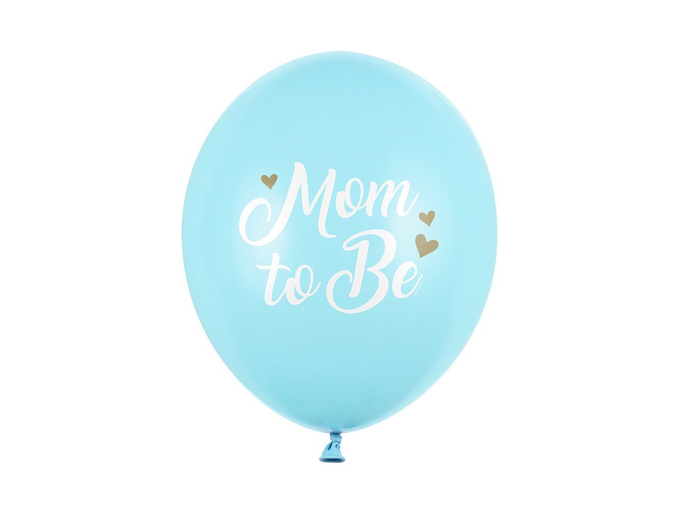 partydeco Luftballon, Luftballons mit Aufschrift Mom to Be 30cm blau weiß 6er Set