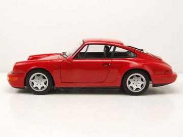 Norev Modellauto Porsche 911 (964) Carrera 2 1990 rot Modellauto 1:18 Norev, Maßstab 1:18