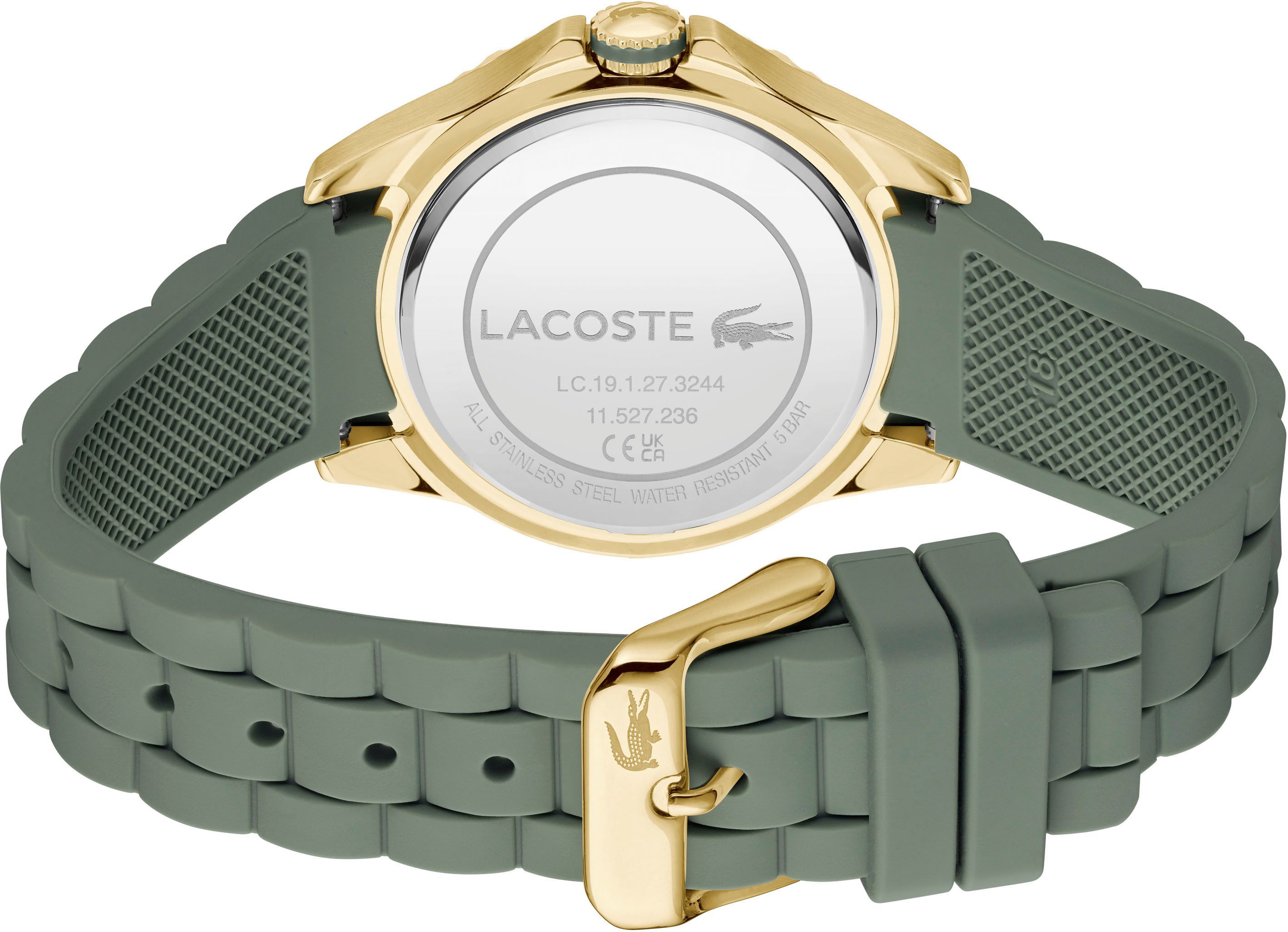 Lacoste Quarzuhr SANTORINI 2001427, Armbanduhr, Damenuhr, Silikonarmband, analog