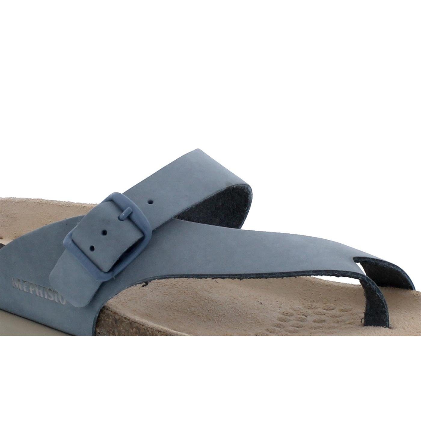 Mephisto Helen, Pantolette Sandalbuck 6091N Blue, Sky (Nubukleder), H017 Zehensteg