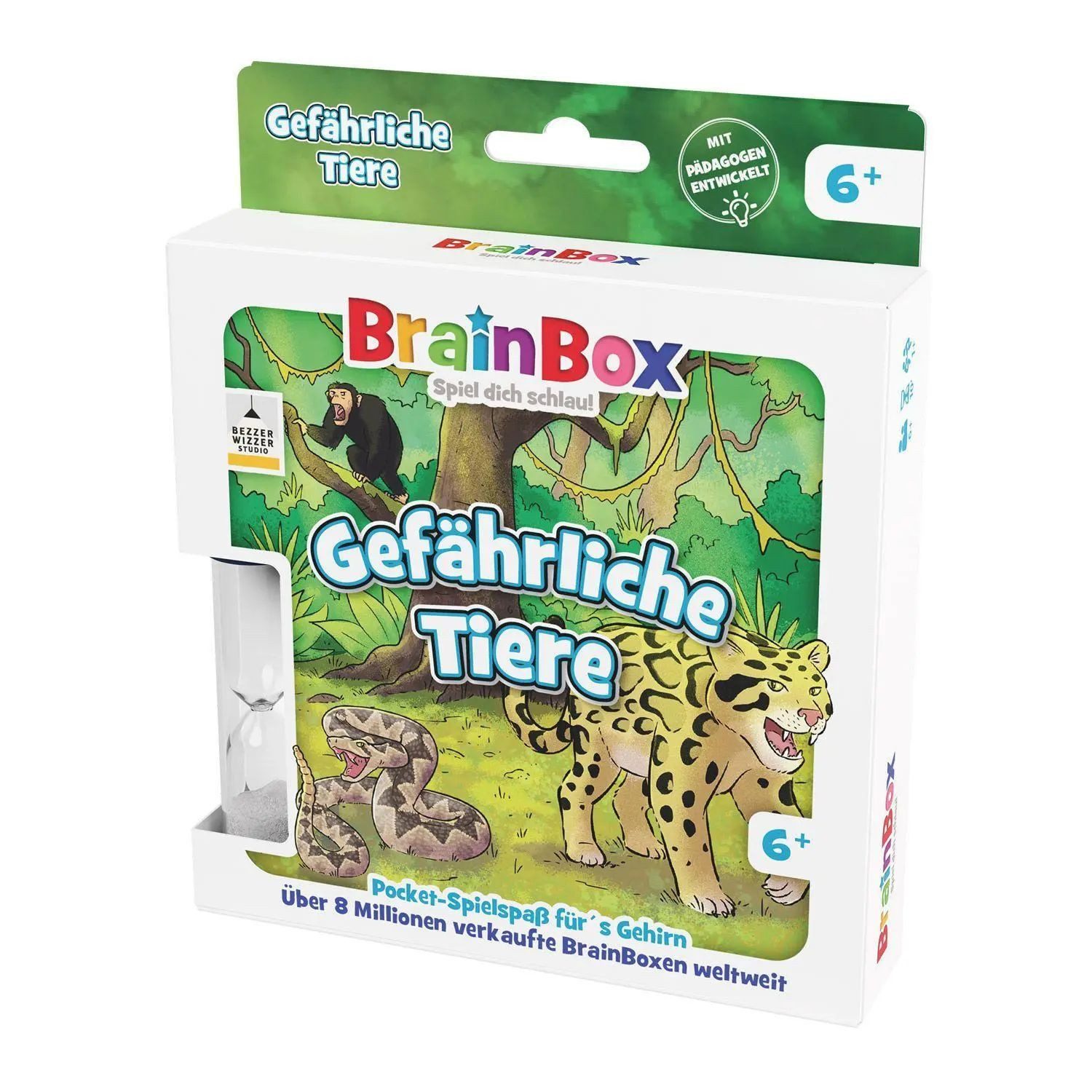 BrainBox Spiel Brain Box Pocket - Gefährliche Tiere