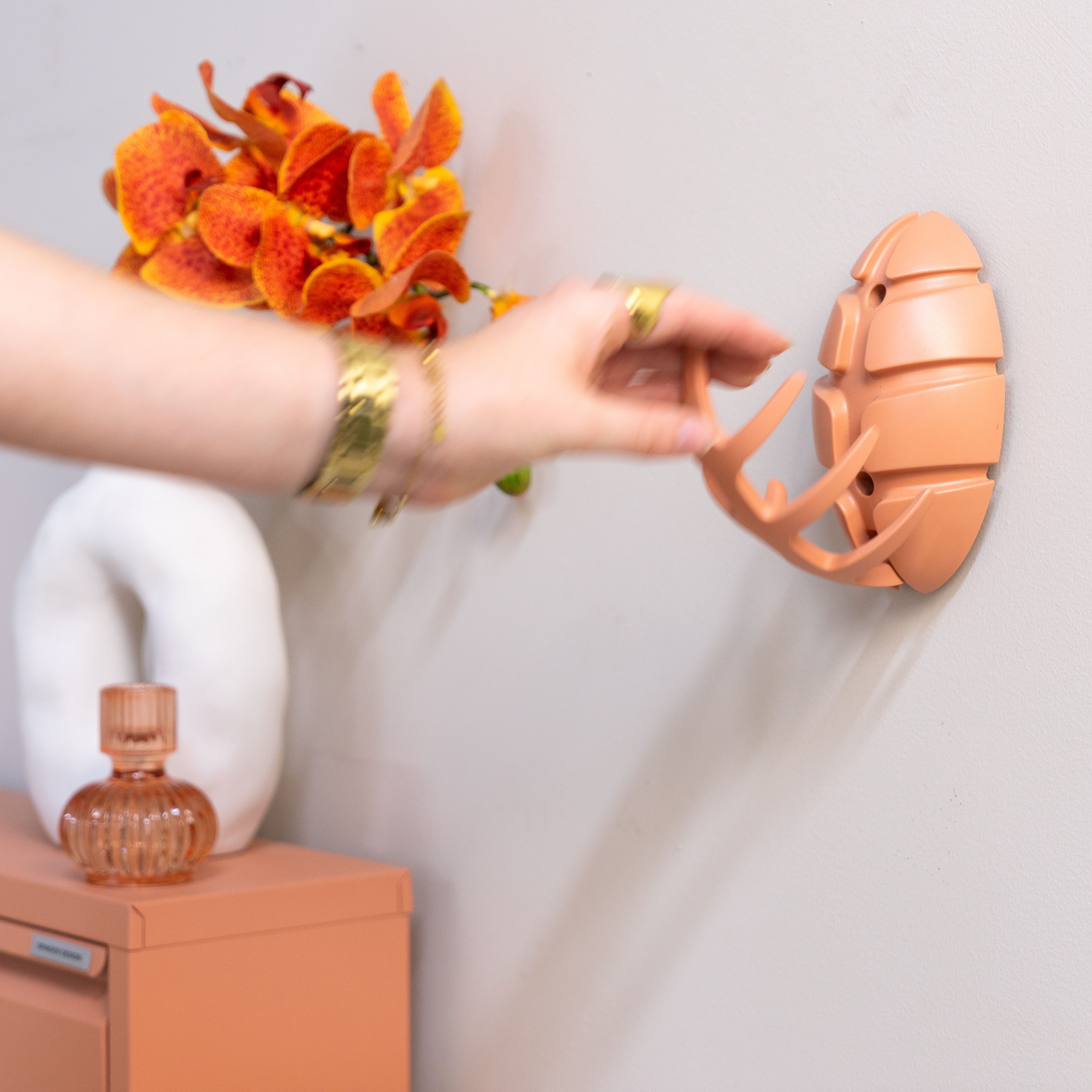 Spinder Design Garderobenhaken BUG (1 St), Design-Garderobe aus recyceltem ABS und mit klappbaren Haken