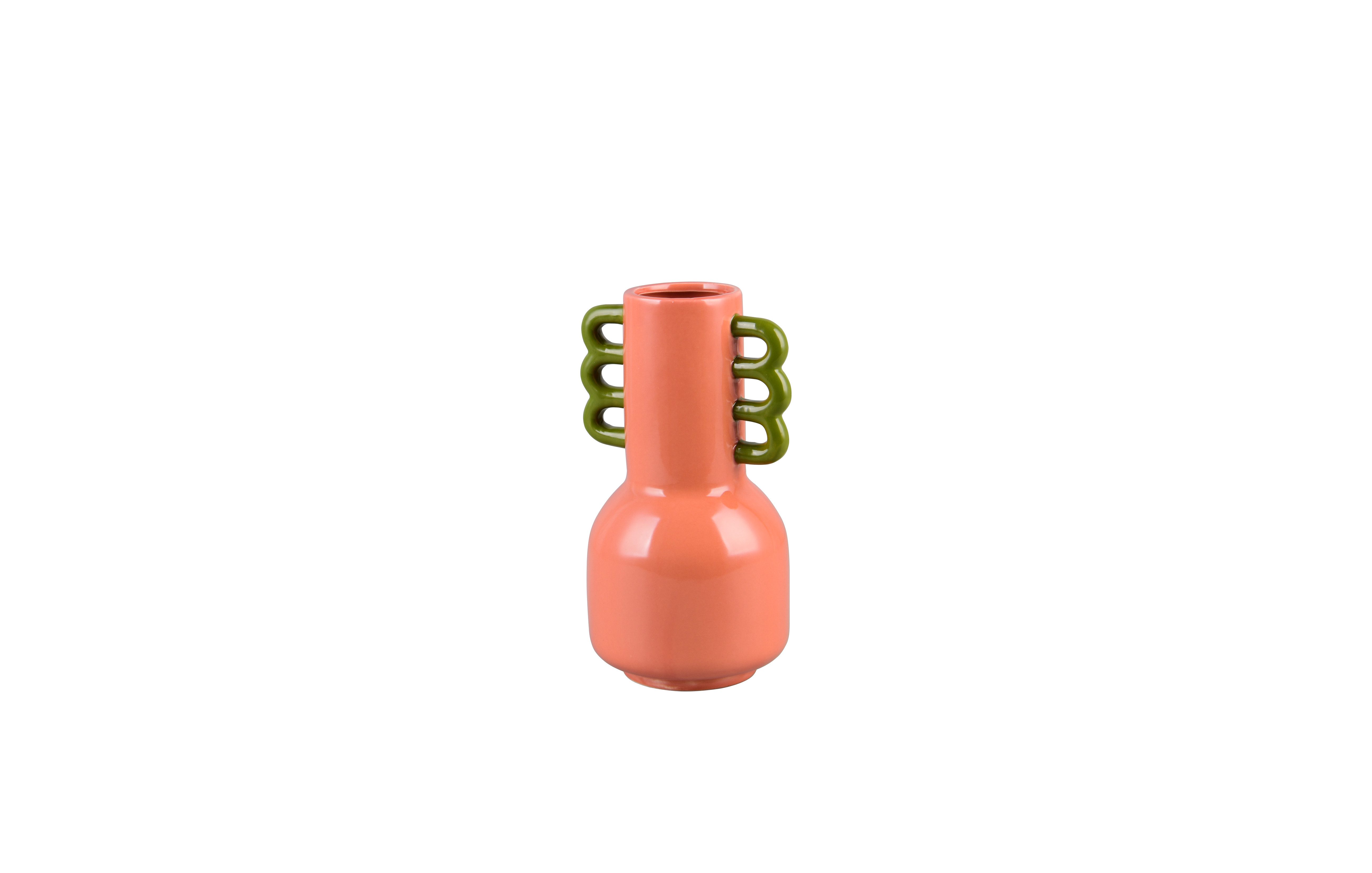 furnling Dekovase Kofio (1 St), außergewöhnliche Vase aus hochwertiger Keramik, Höhe 26 cm, lachsrosa