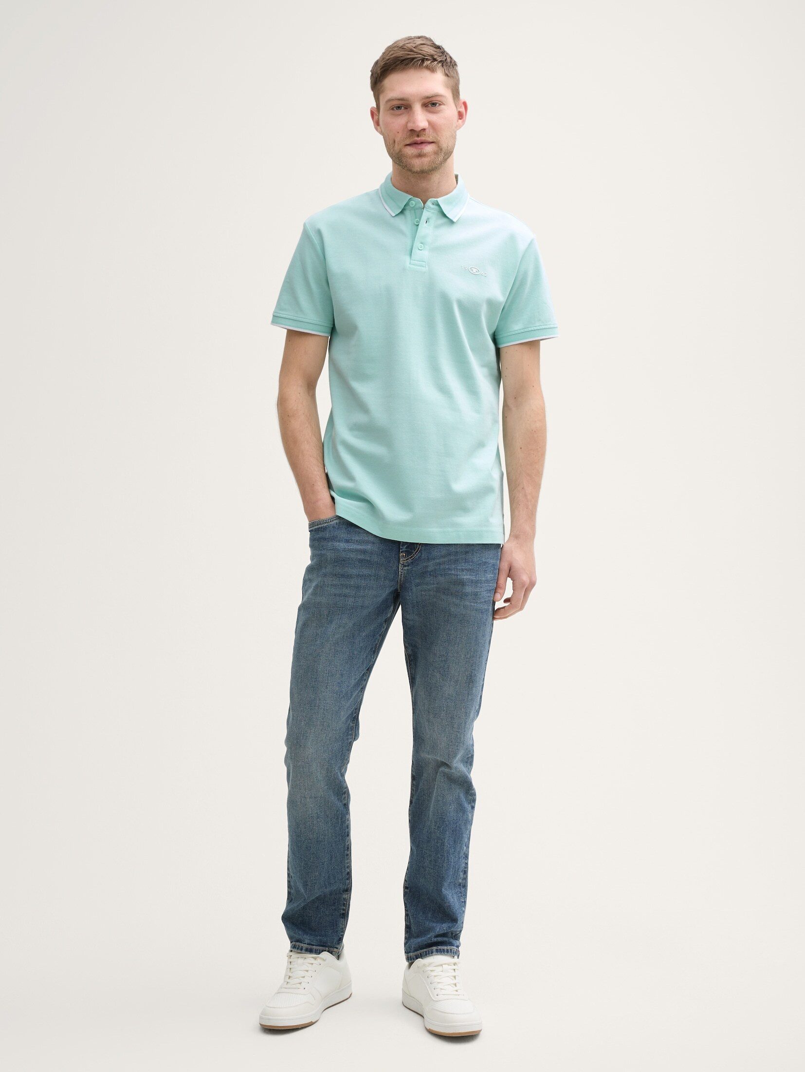 TOM TAILOR Poloshirt Poloshirts Piqué Poloshirt mit Stretch
