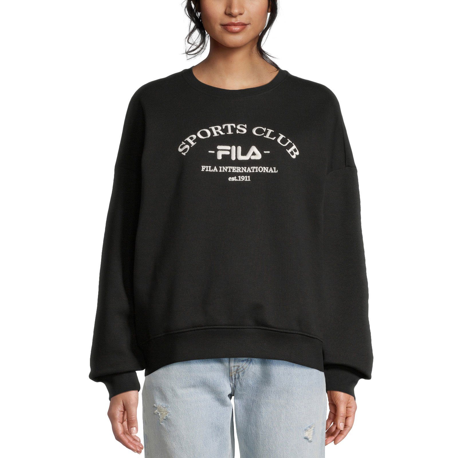 Fila Sweater Borod Loose Fit Crew Sweat mit aufgesticktem Markenlogo