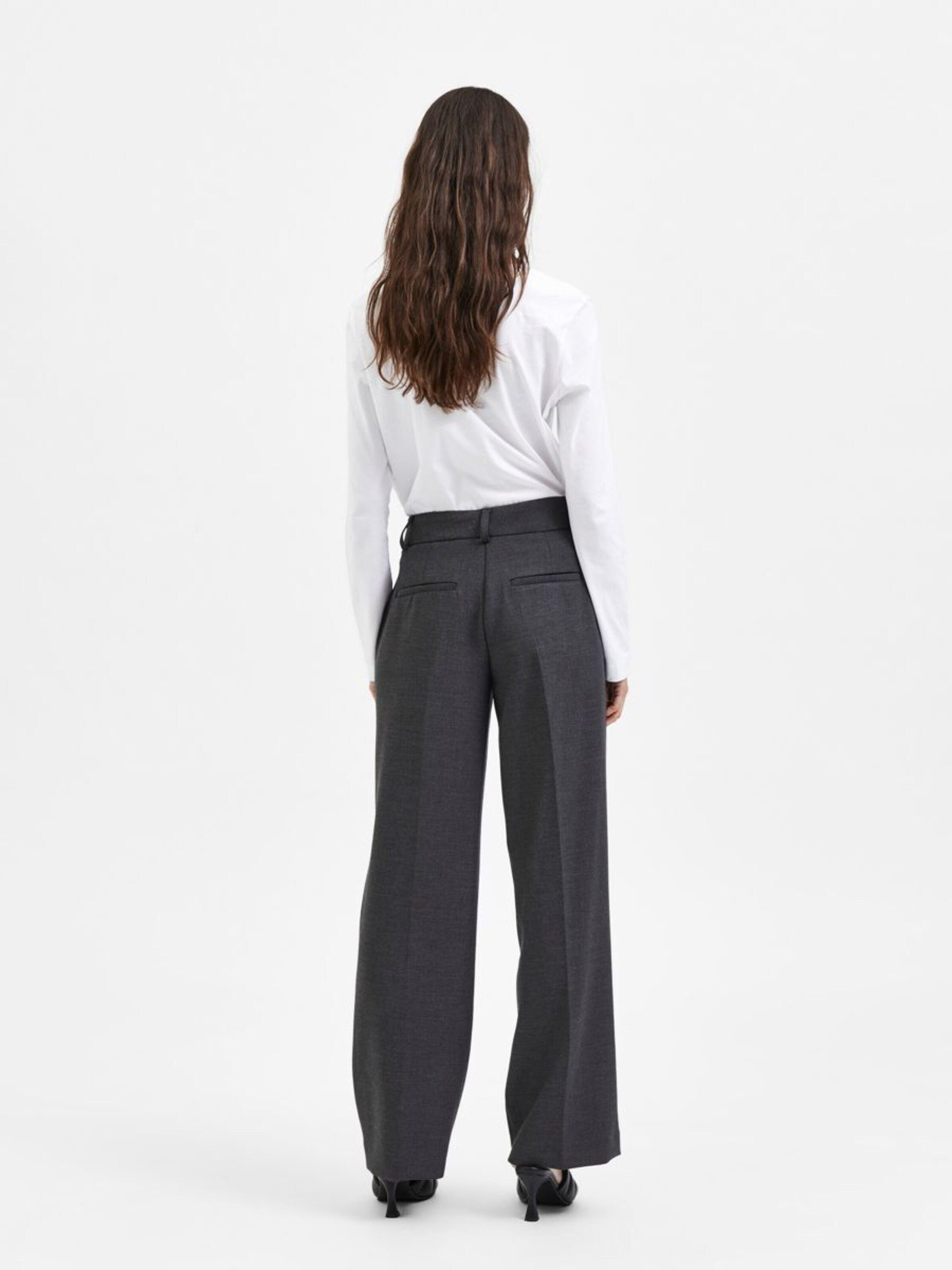 Selected Stoffhose (1-tlg) Falten