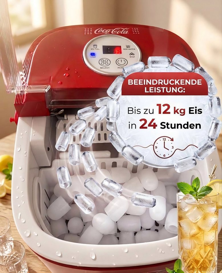 SALCO Elektrischer Eiswürfelbereiter IM-1215, COCA-COLA ® ICE CUBE MAKER