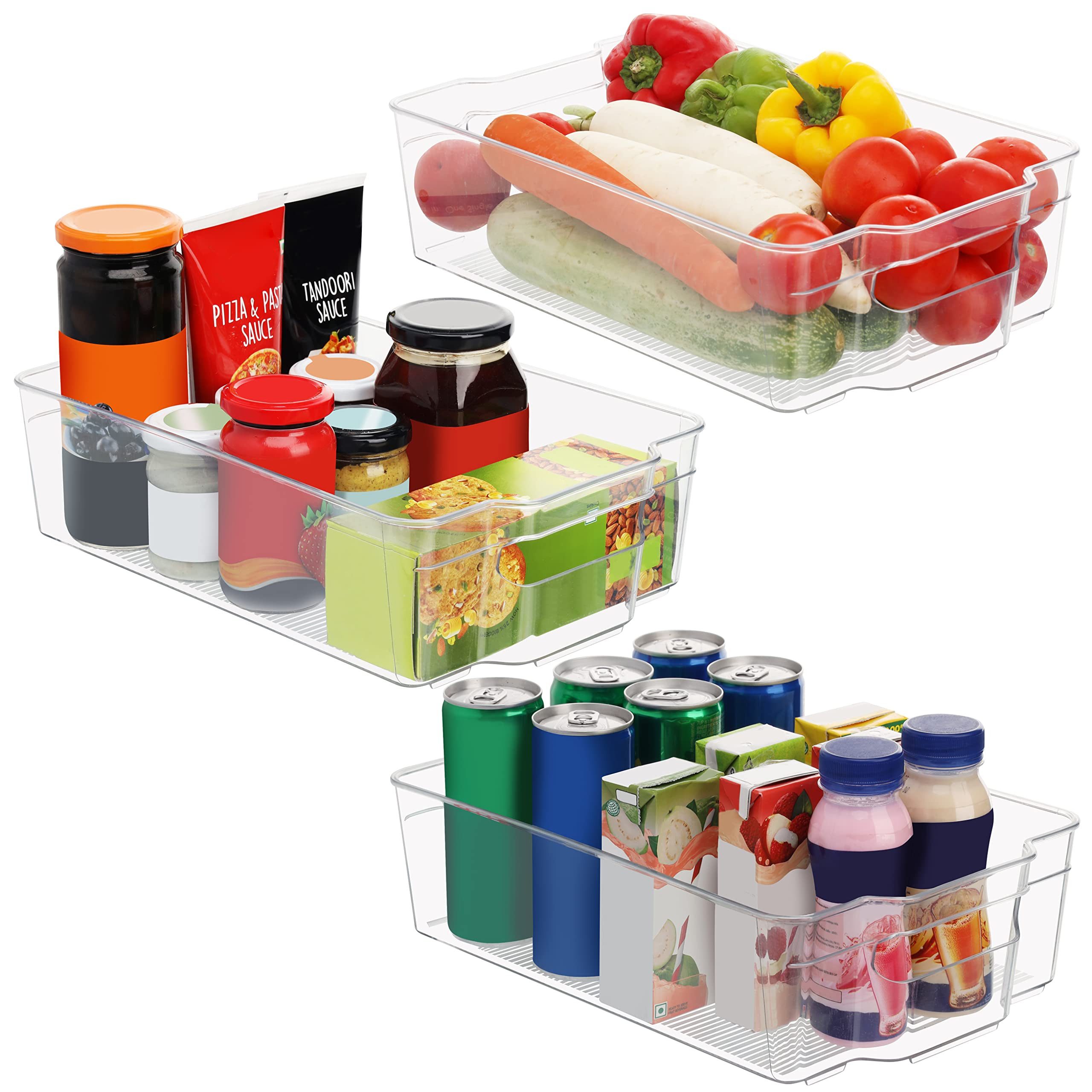 Kurtzy Aufbewahrungsbox Kurtzy 3er Aufbewahrungsboxen 32,5 cm, transparent